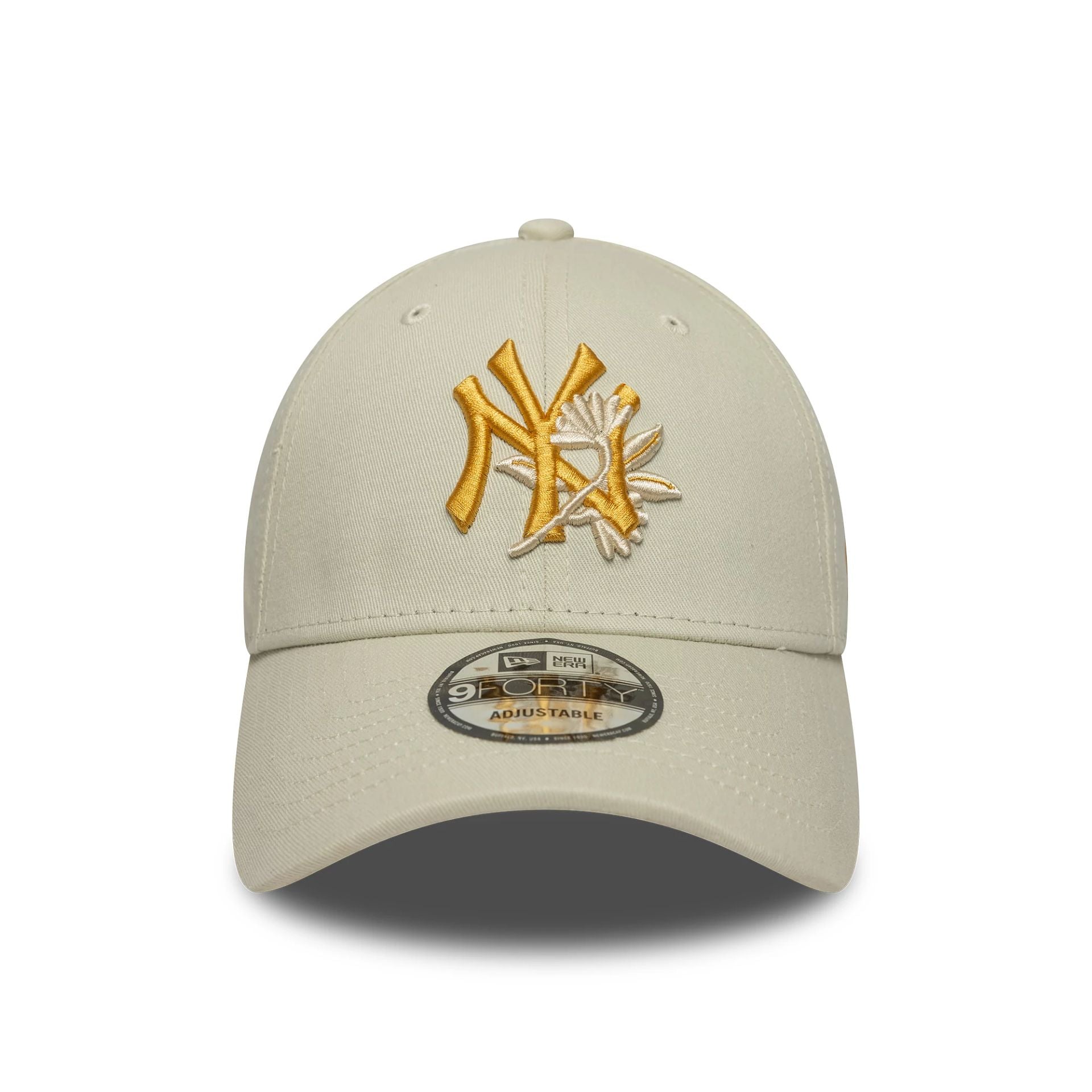 New York Yankees MLB Floral Icon Cream 9FORTY Adjustable Cap