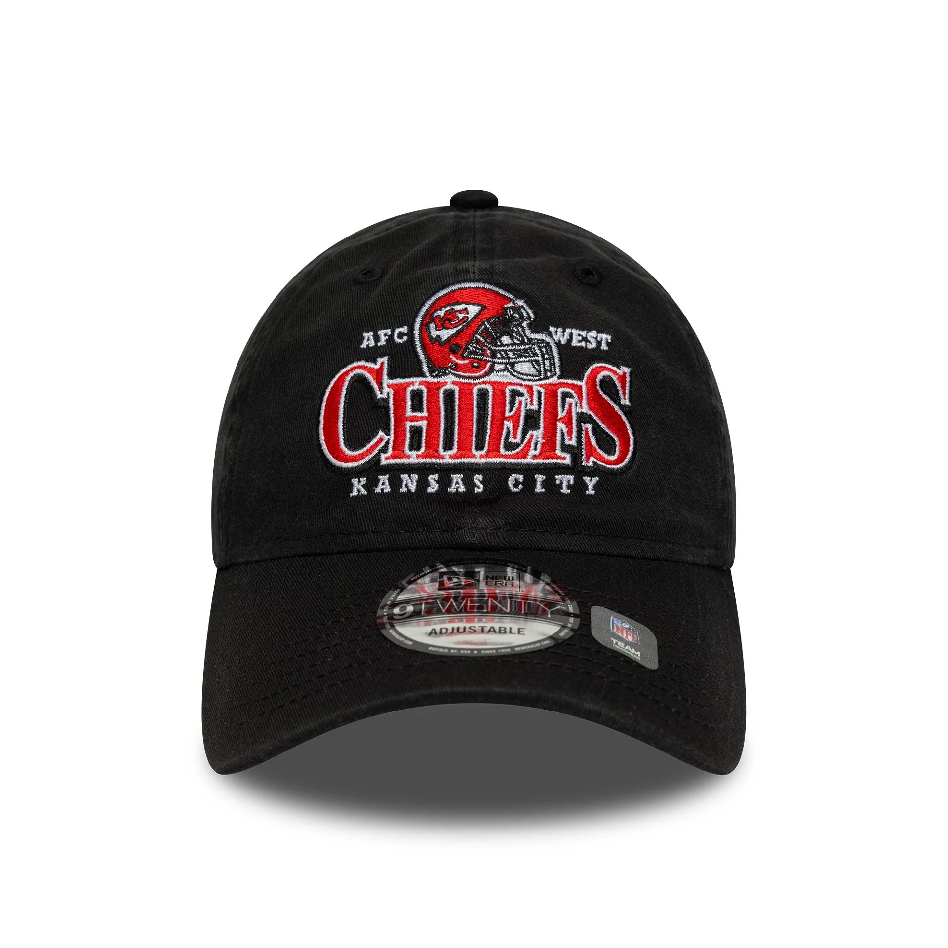 Kansas City Chiefs NFL Helmet Black 9TWENTY Adjustable Cap