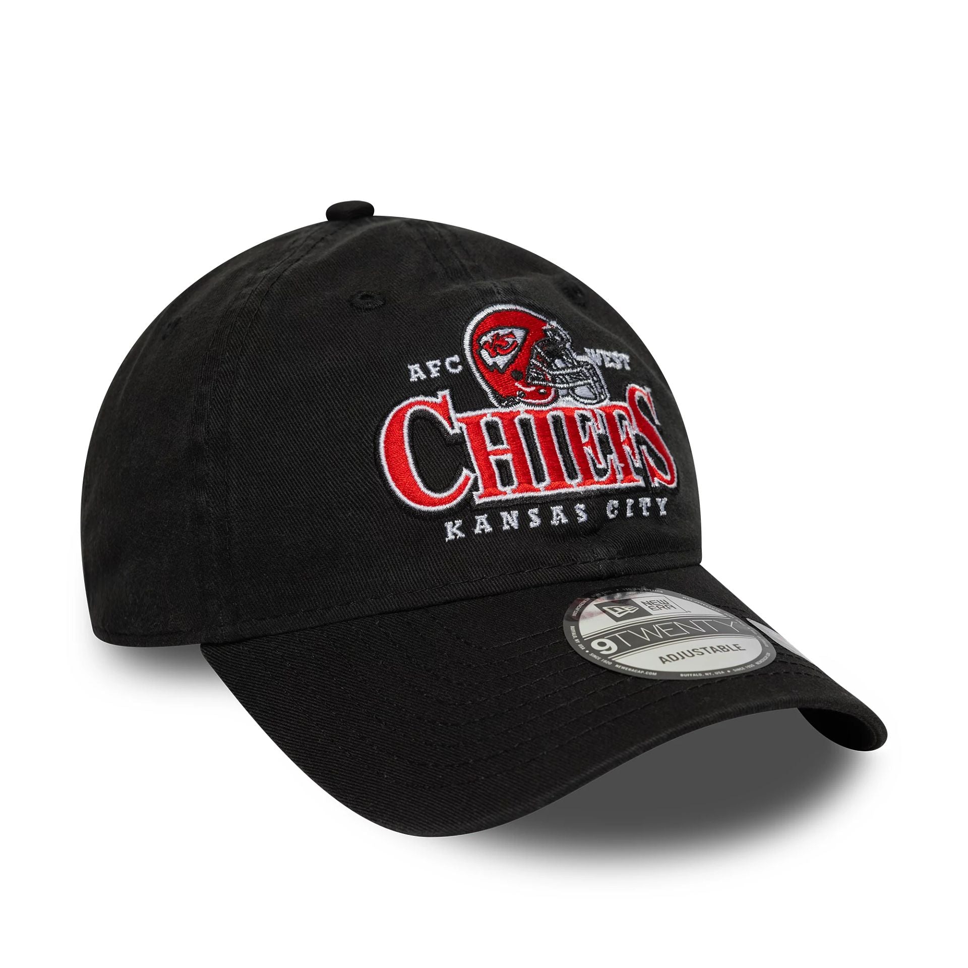 Kansas City Chiefs NFL Helmet Black 9TWENTY Adjustable Cap
