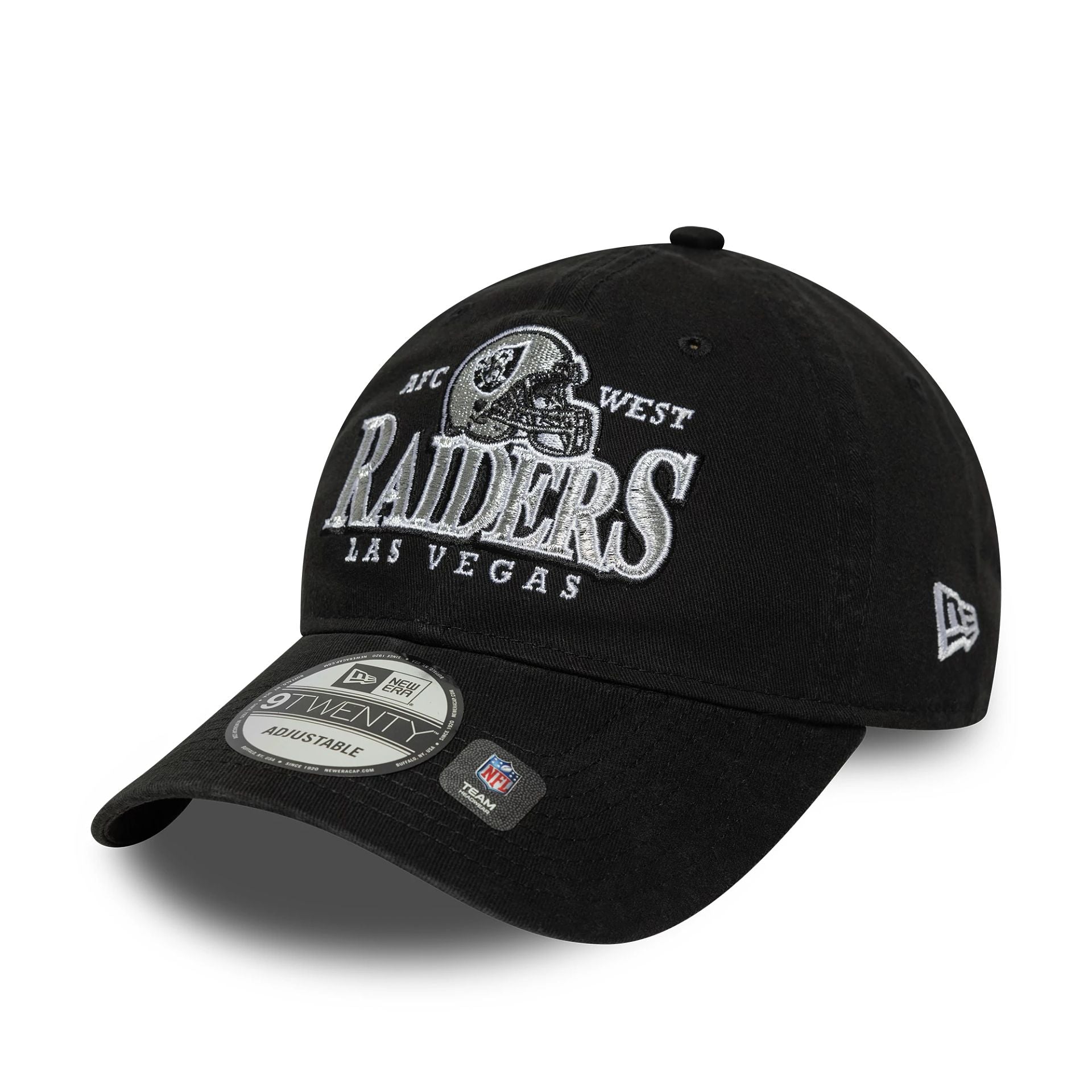 Las Vegas Raiders NFL Helmet Black 9TWENTY Adjustable Cap