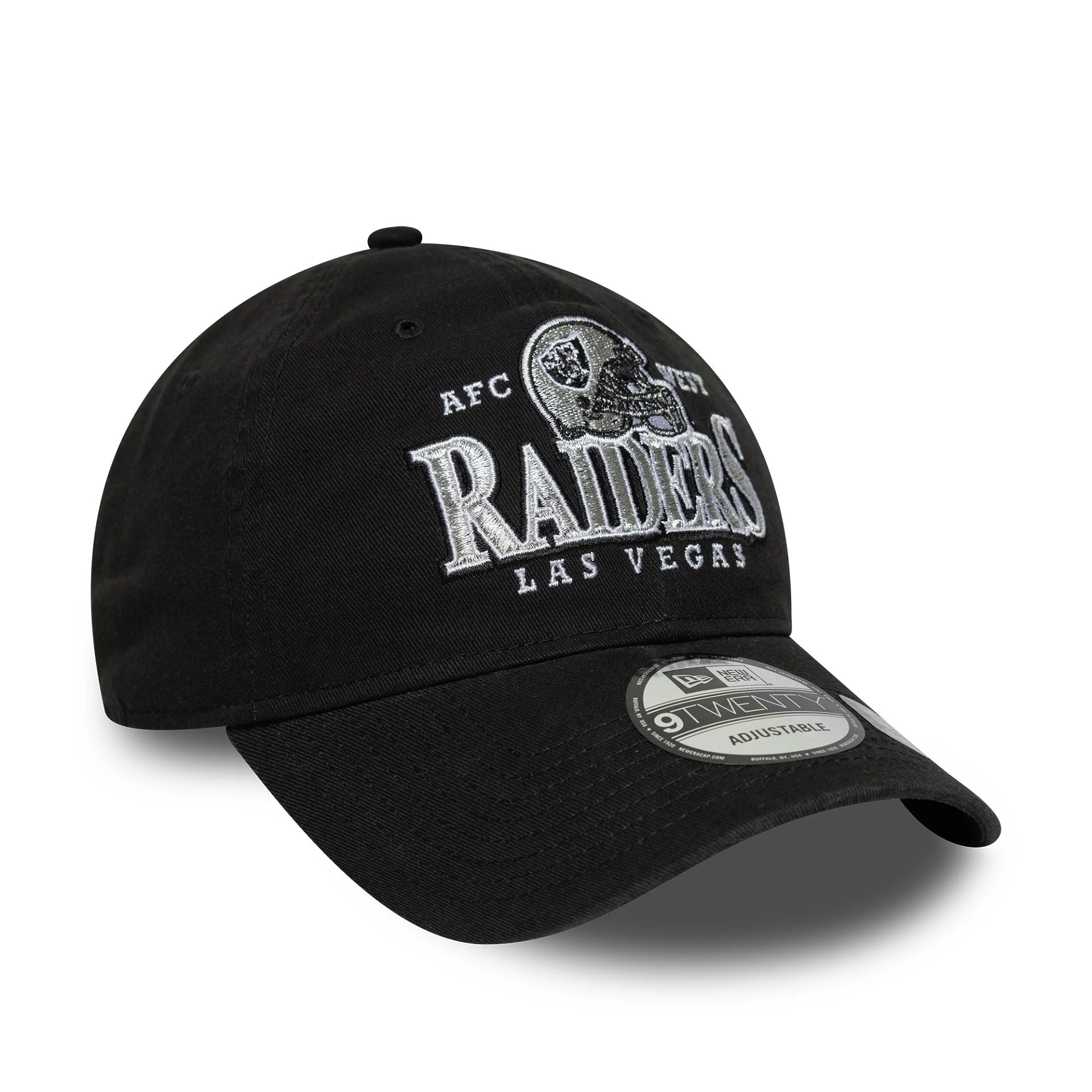 Las Vegas Raiders NFL Helmet Black 9TWENTY Adjustable Cap