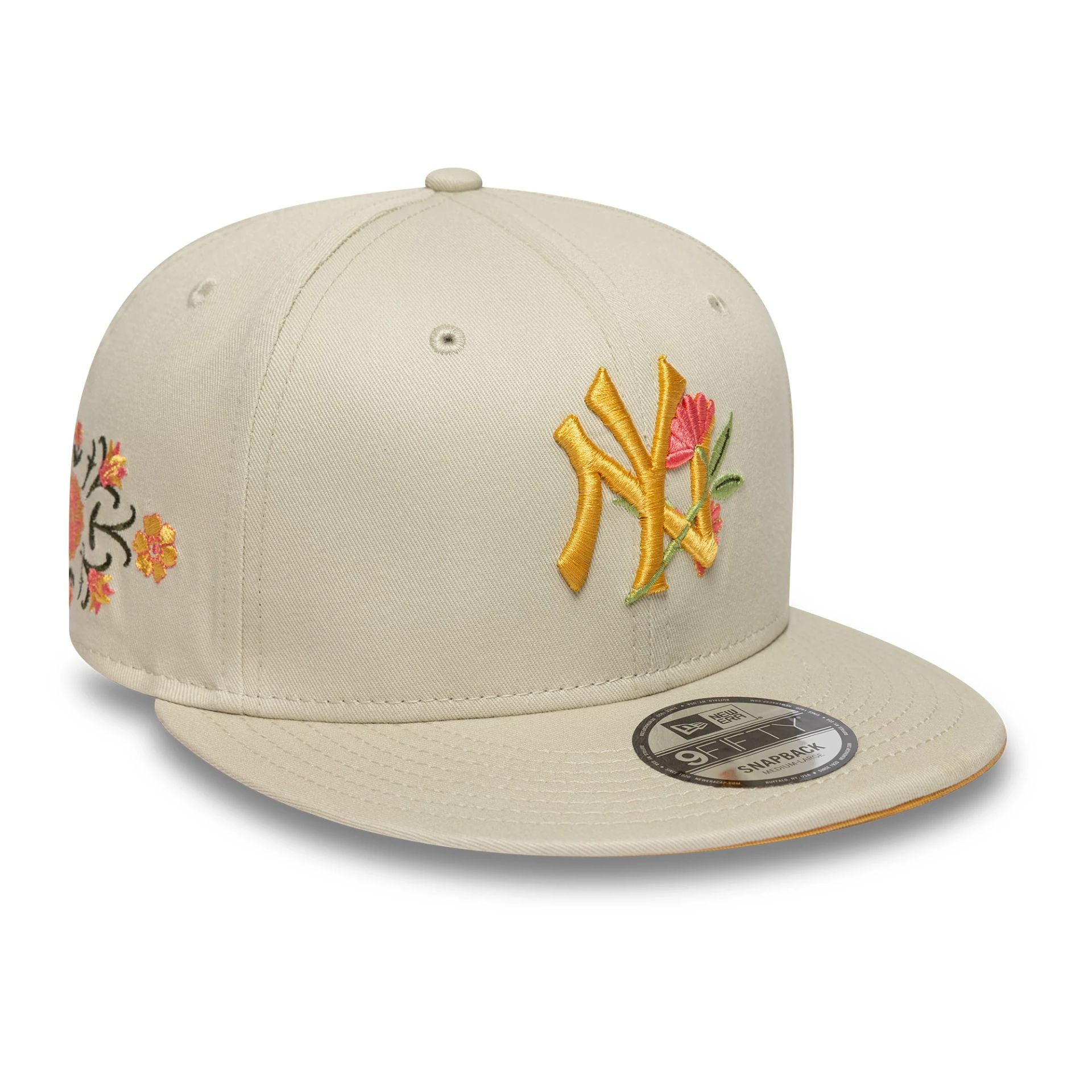 New York Yankees MLB Floral Cream 9FIFTY Snapback Adjustable Cap
