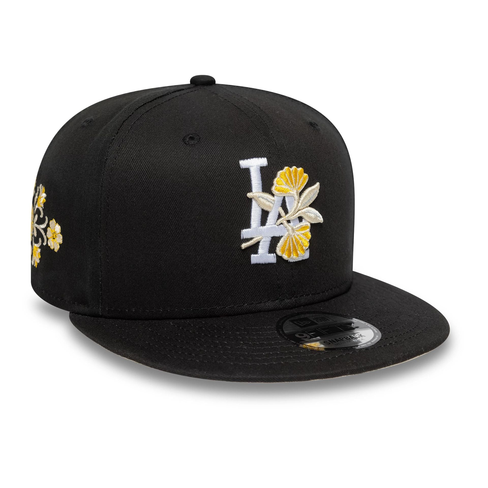 LA Dodgers MLB Floral Black 9FIFTY Snapback Adjustable Cap