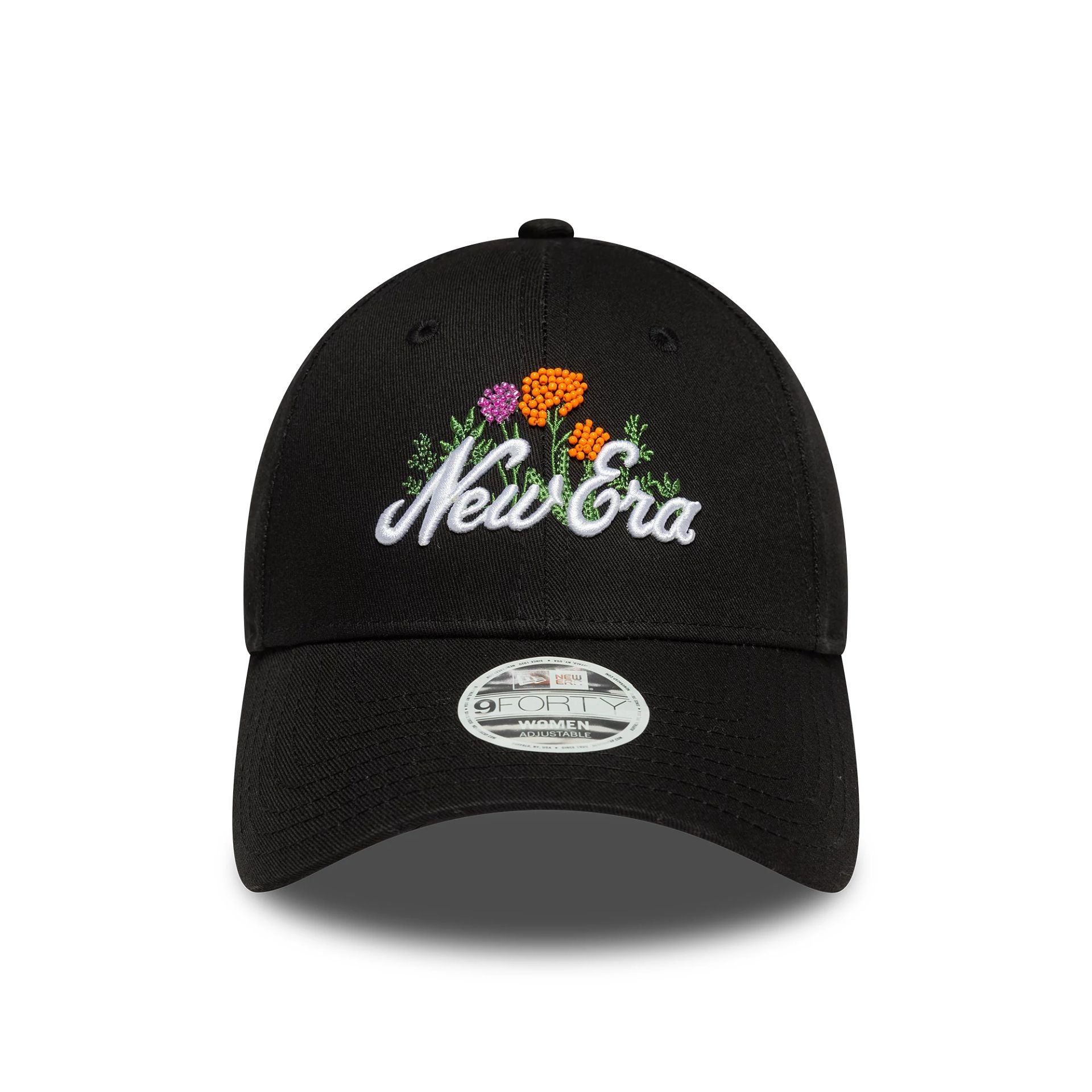 Womens New Era Beaded Black 9FORTY Adjustable Cap