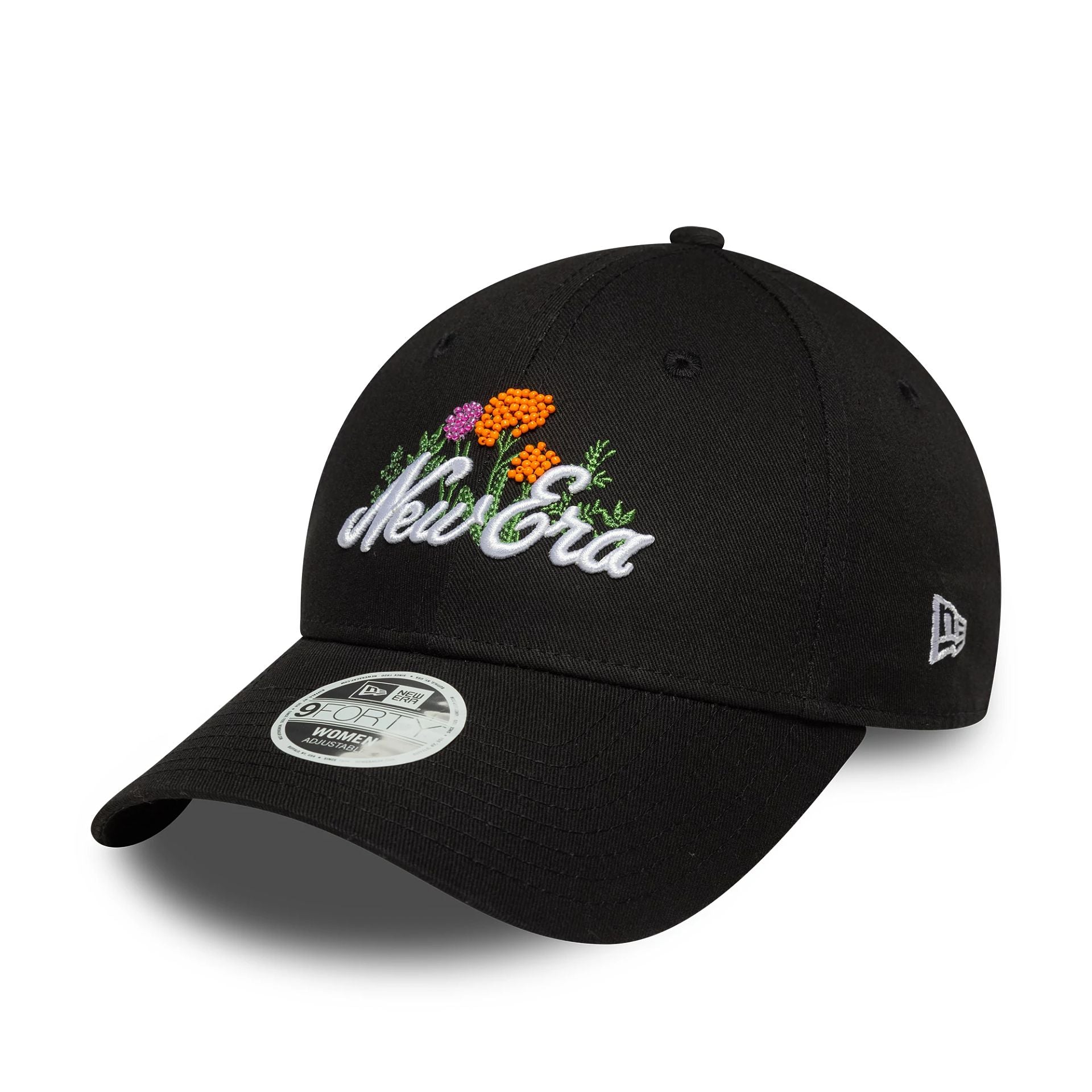Womens New Era Beaded Black 9FORTY Adjustable Cap