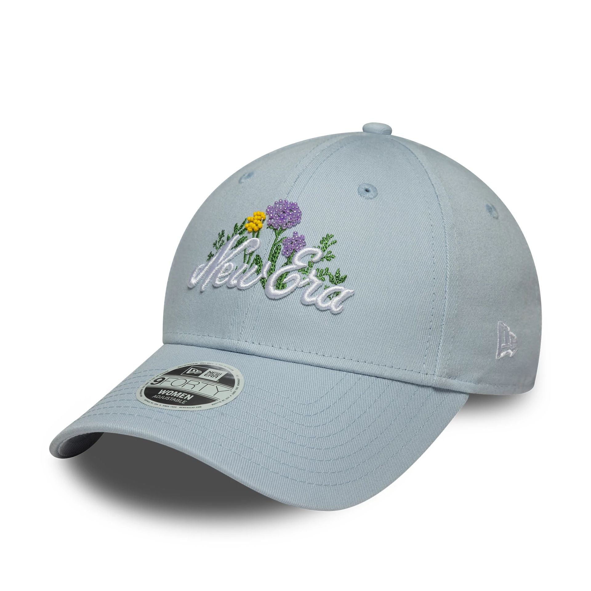 Womens New Era Beaded Pastel Blue 9FORTY Adjustable Cap