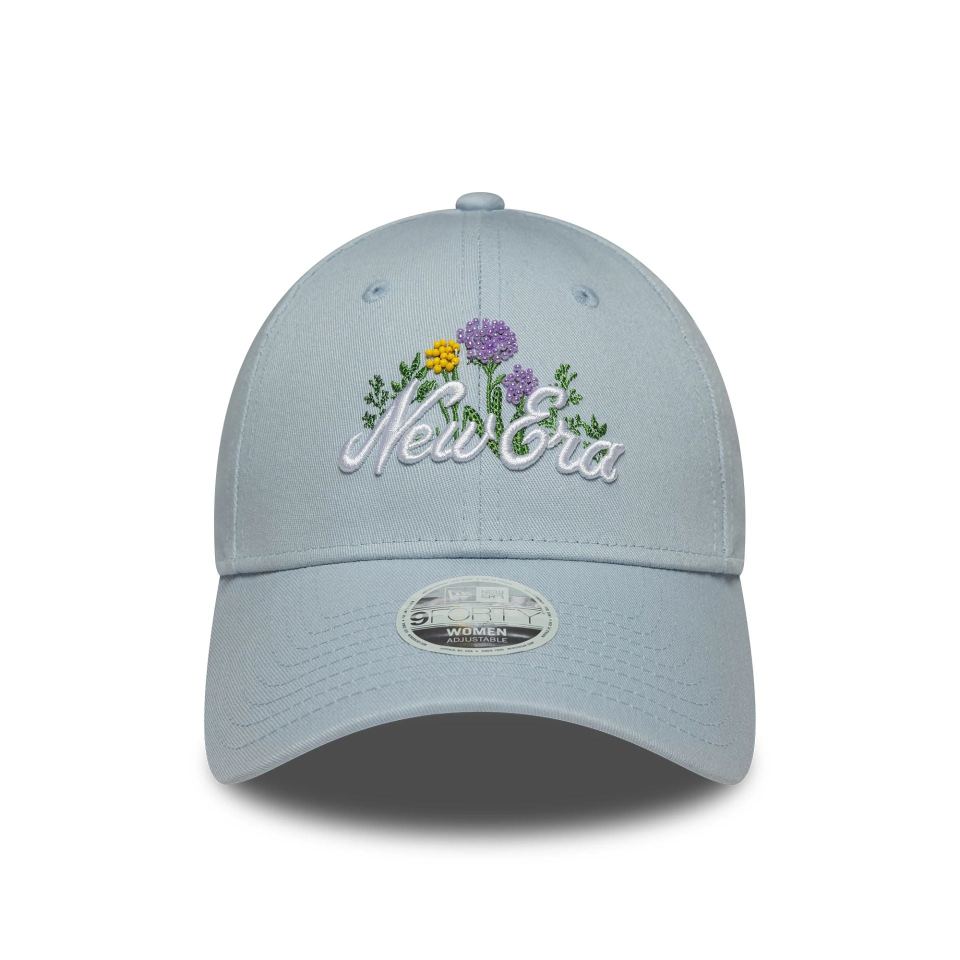 Womens New Era Beaded Pastel Blue 9FORTY Adjustable Cap