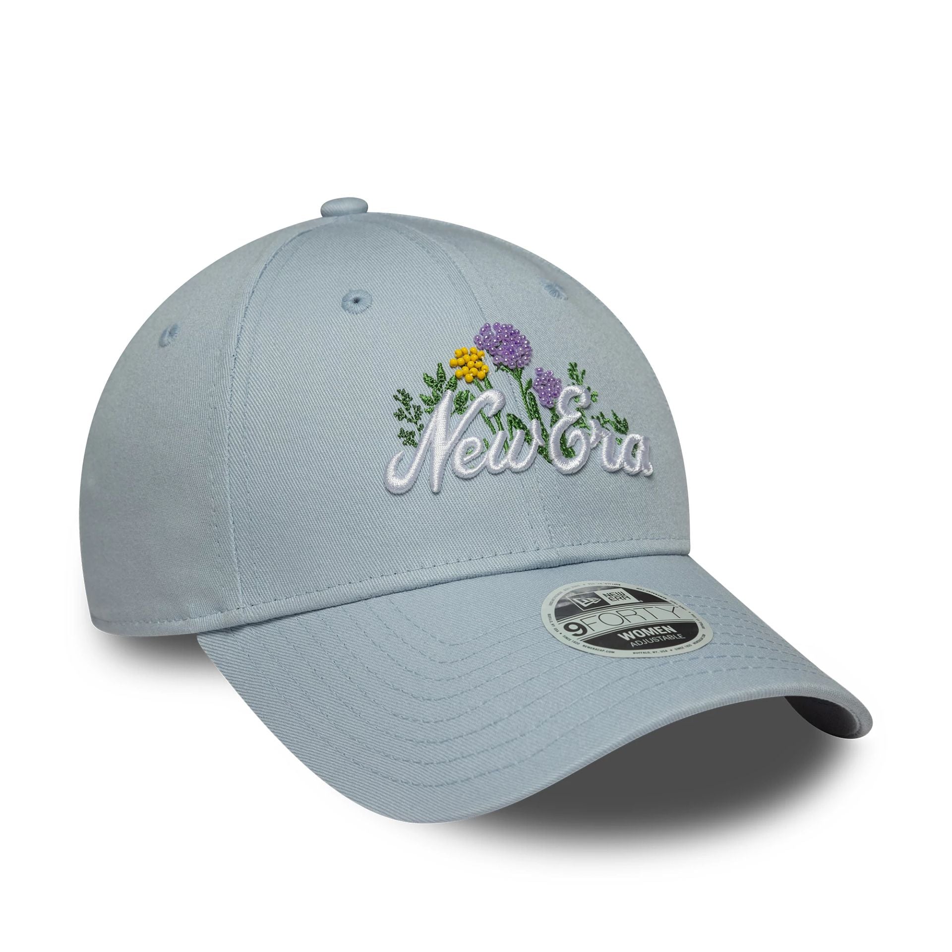 Womens New Era Beaded Pastel Blue 9FORTY Adjustable Cap