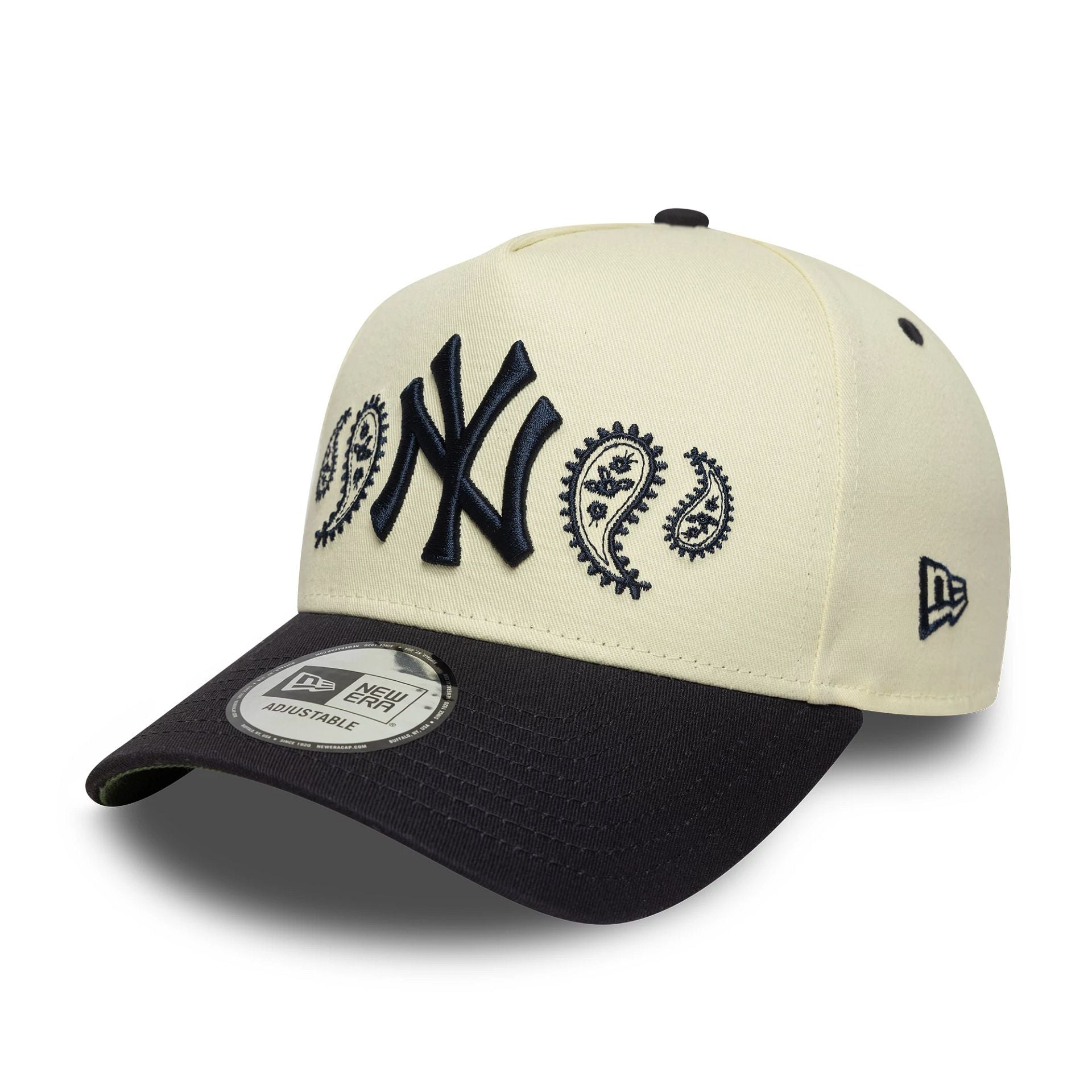 New York Yankees MLB Paisley White 9FORTY E-Frame Adjustable Cap