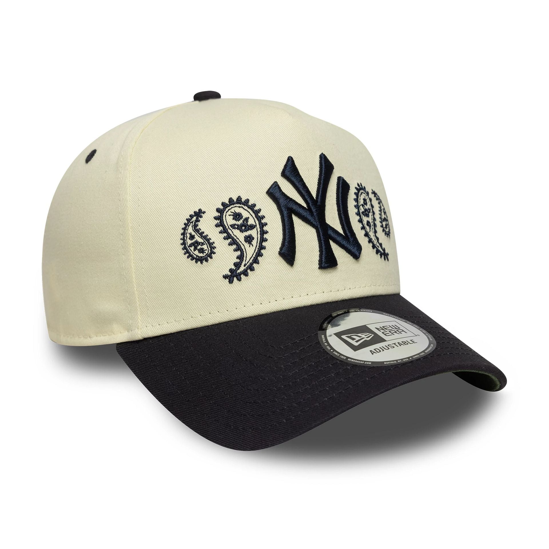 New York Yankees MLB Paisley White 9FORTY E-Frame Adjustable Cap
