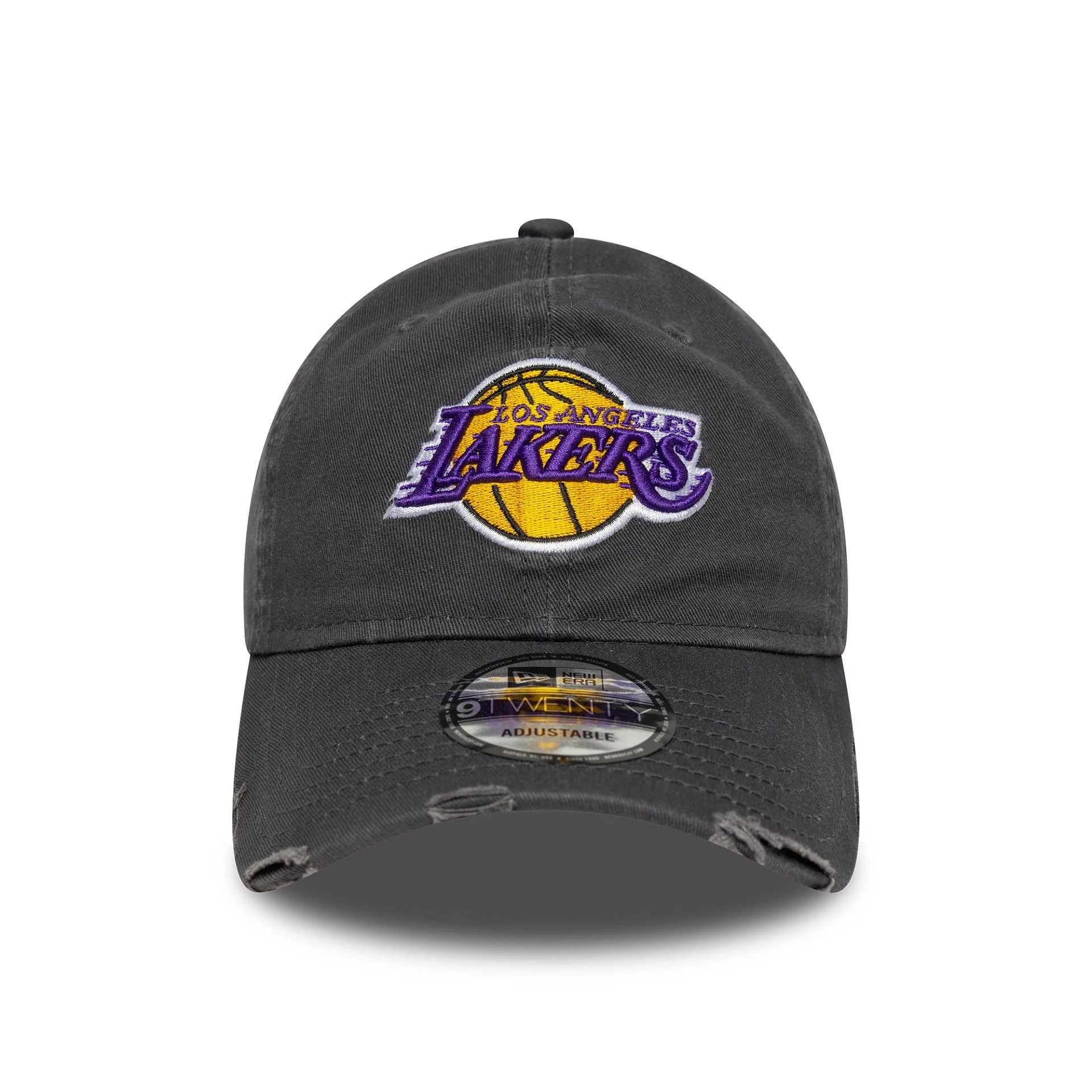 LA Lakers NBA Wash Distress Dark Grey 9TWENTY Adjustable Cap