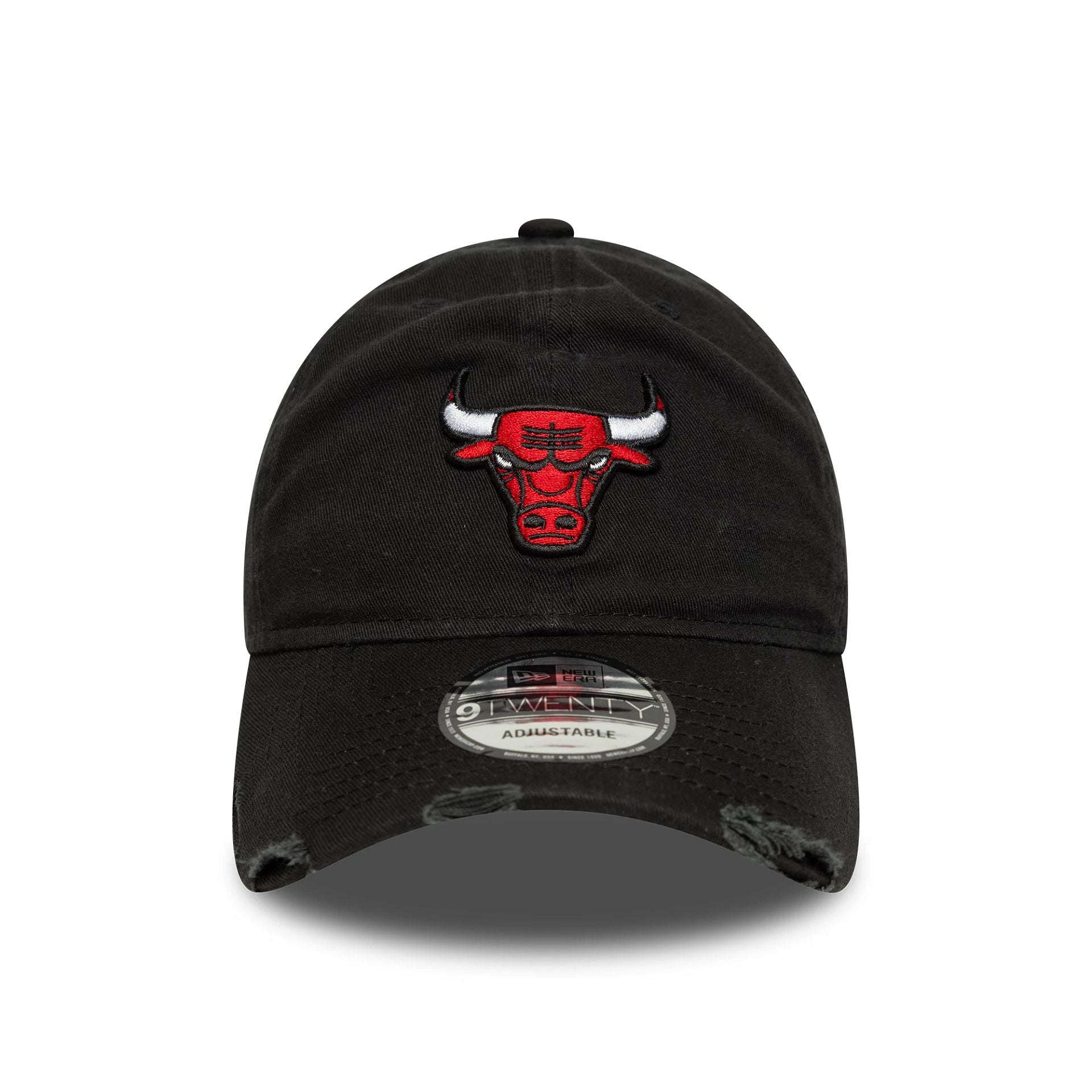 Chicago Bulls NBA Wash Distress Black 9TWENTY Adjustable Cap
