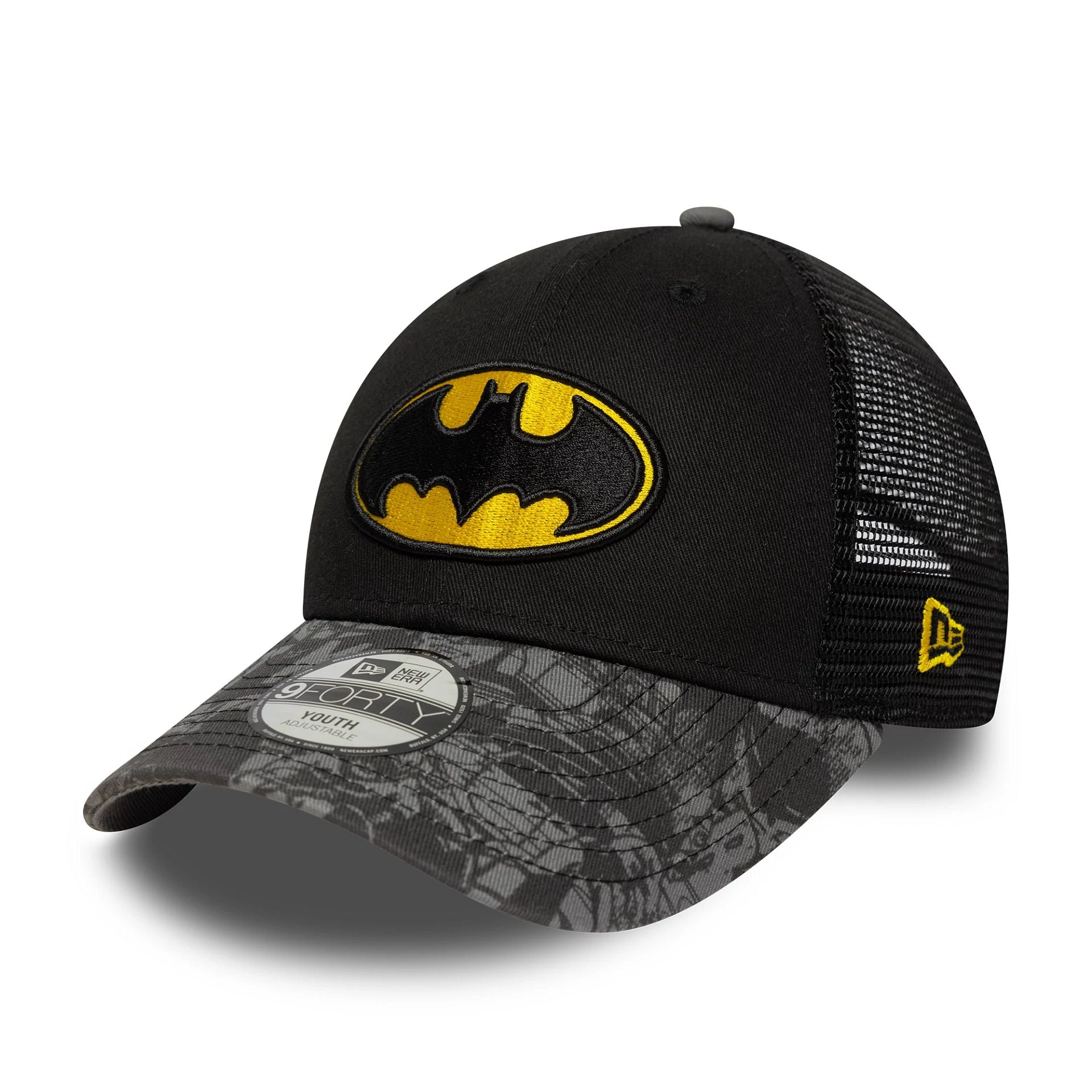 Batman Youth DC Black 9FORTY Trucker Adjustable Cap
