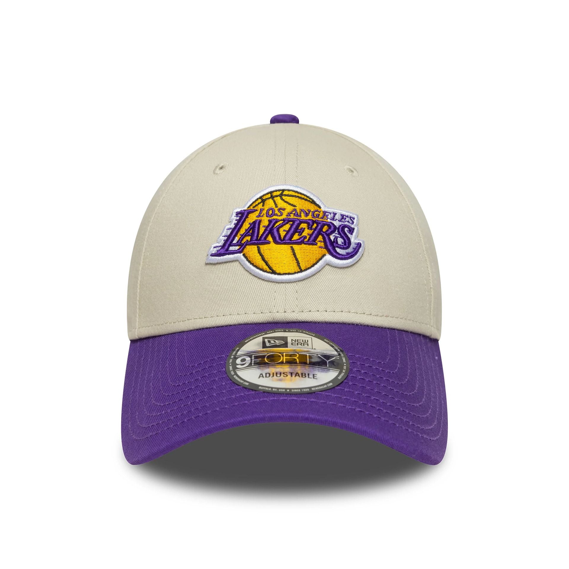LA Lakers NBA Colour Block Cream 9FORTY Adjustable Cap