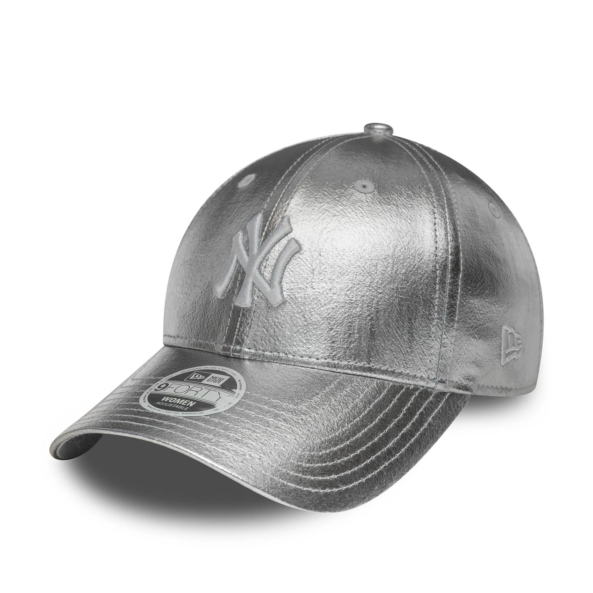 New York Yankees Womens MLB Metallic Silver 9FORTY Adjustable Cap