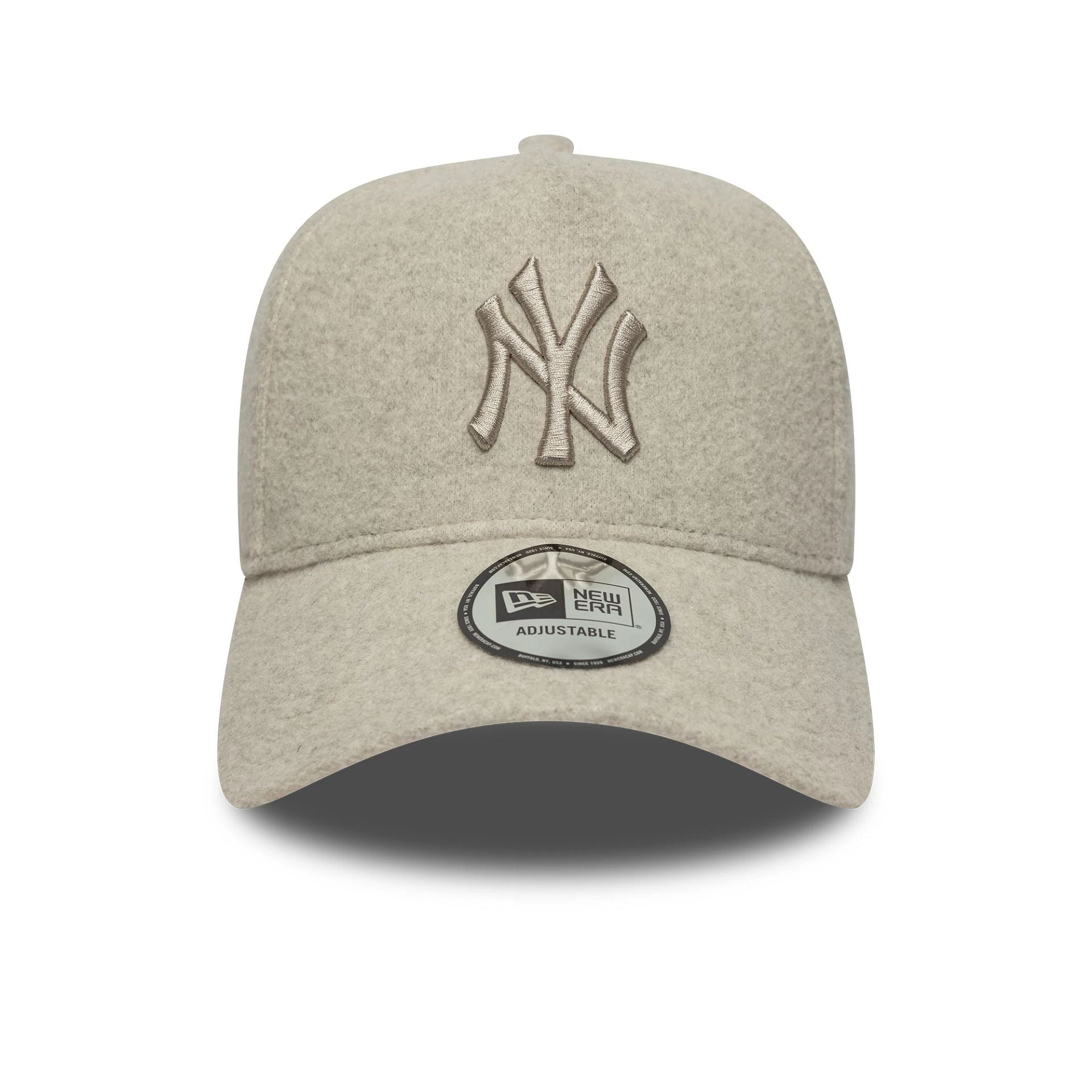 New York Yankees MLB Melton Wool Cream 9FORTY E-Frame Adjustable Cap