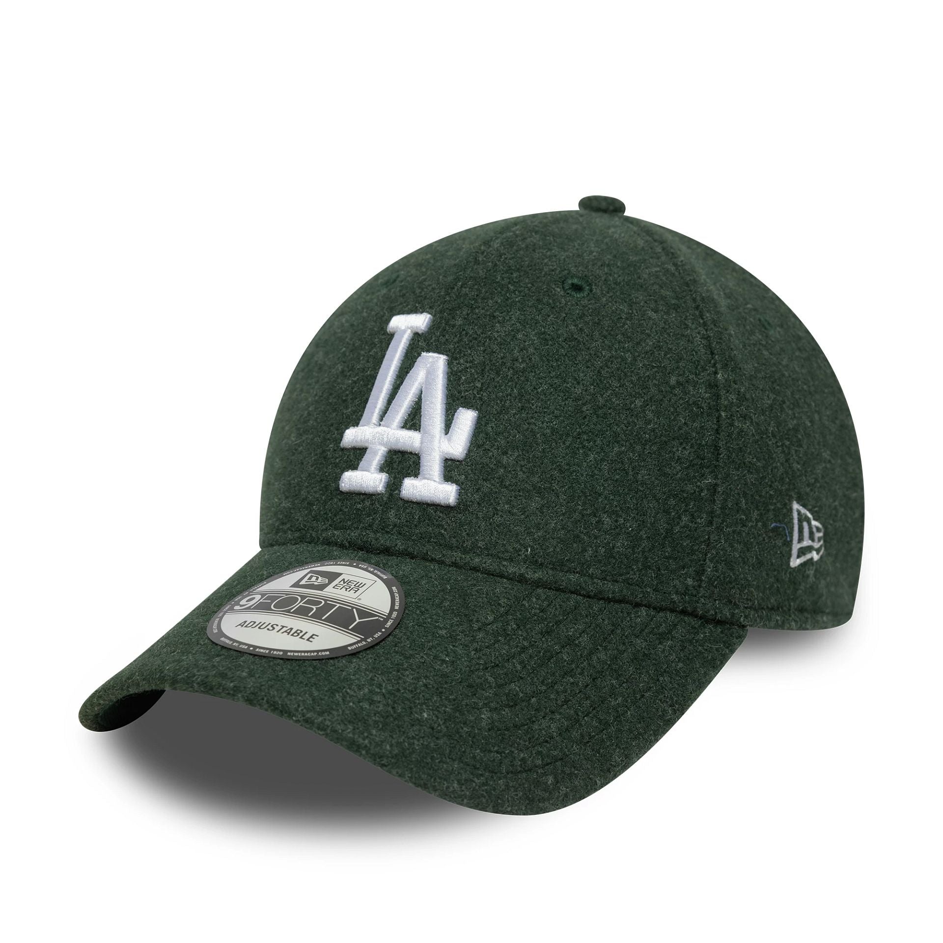 LA Dodgers MLB Melton Wool Dark Green 9FORTY Adjustable Cap