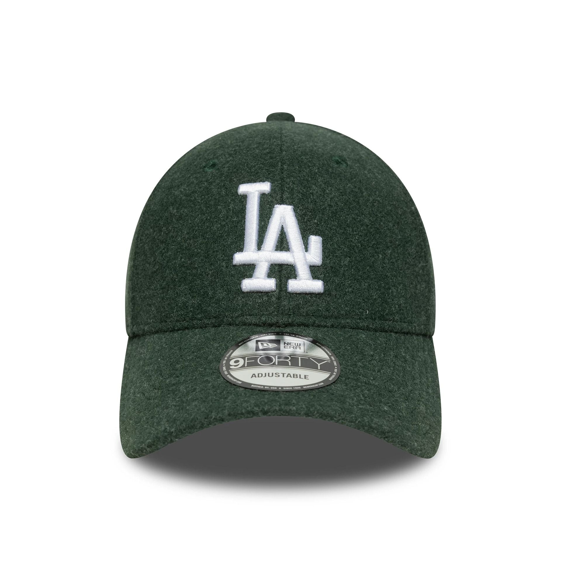 LA Dodgers MLB Melton Wool Dark Green 9FORTY Adjustable Cap