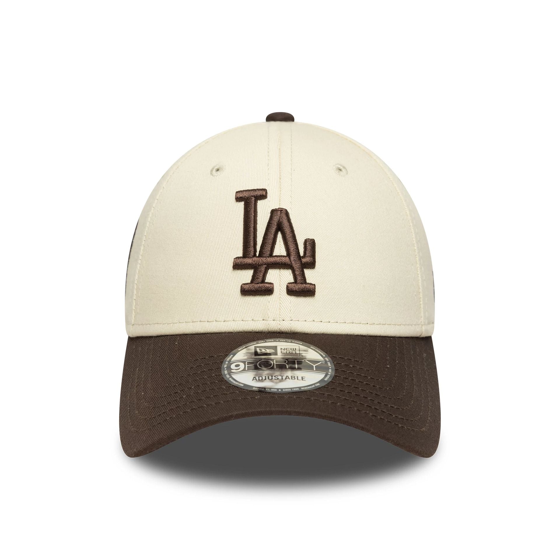 LA Dodgers MLB Sidepatch Cream 9FORTY Adjustable Cap