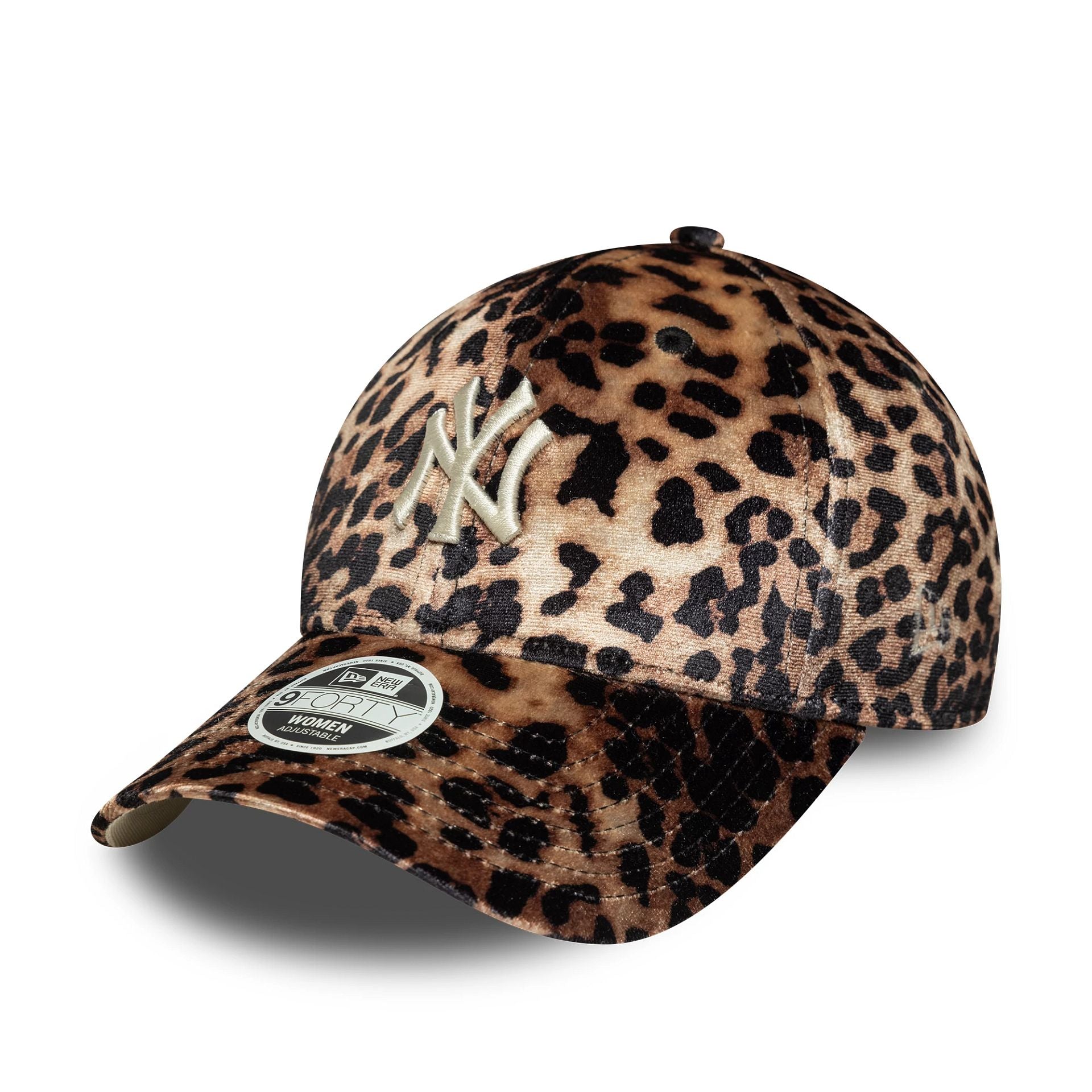 New York Yankees Womens MLB Leo Velour Dark Brown 9FORTY Adjustable Cap