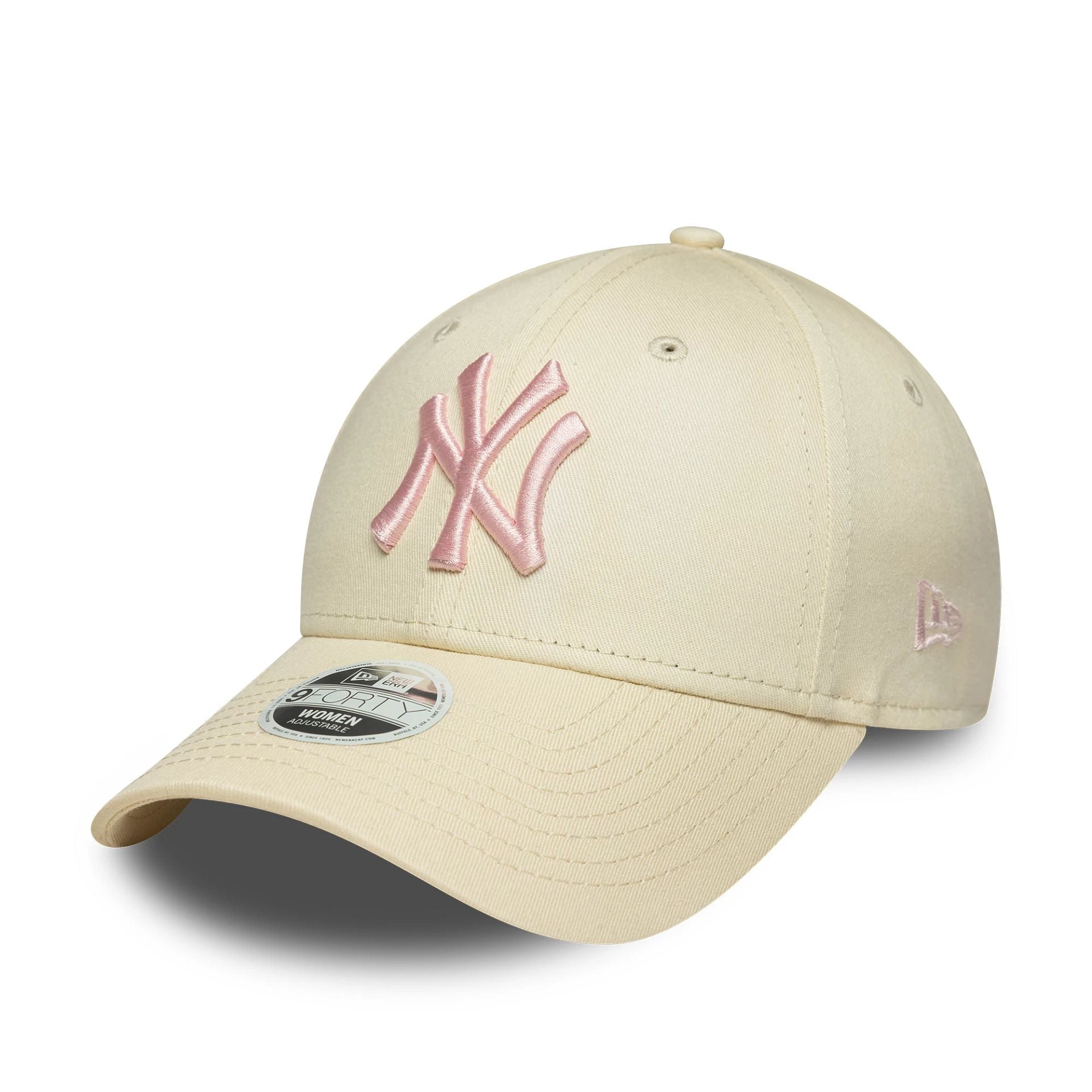New York Yankees Womens MLB League Essential Cream 9FORTY Adjustable Cap