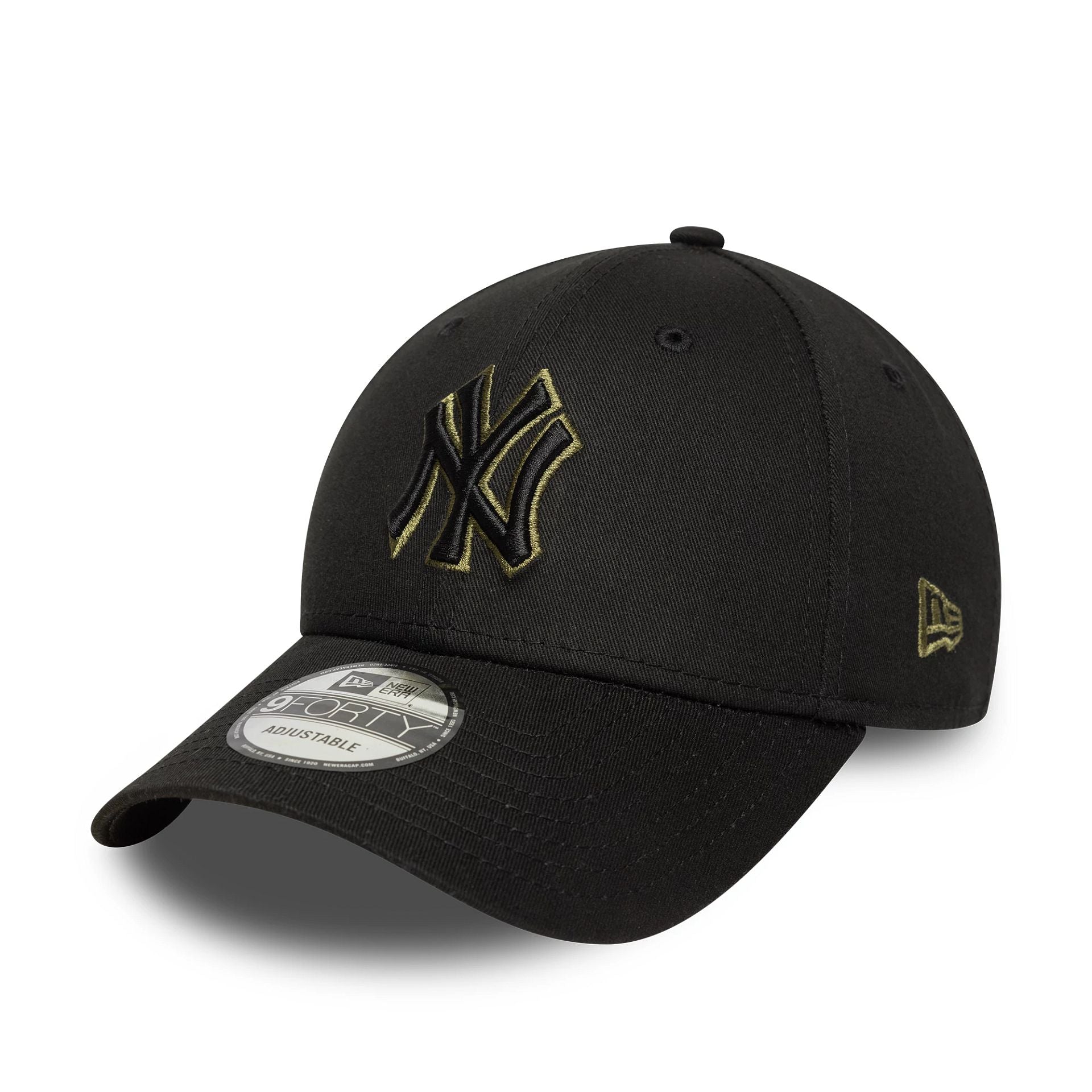 New York Yankees MLB Team Outline Black 9FORTY Adjustable Cap