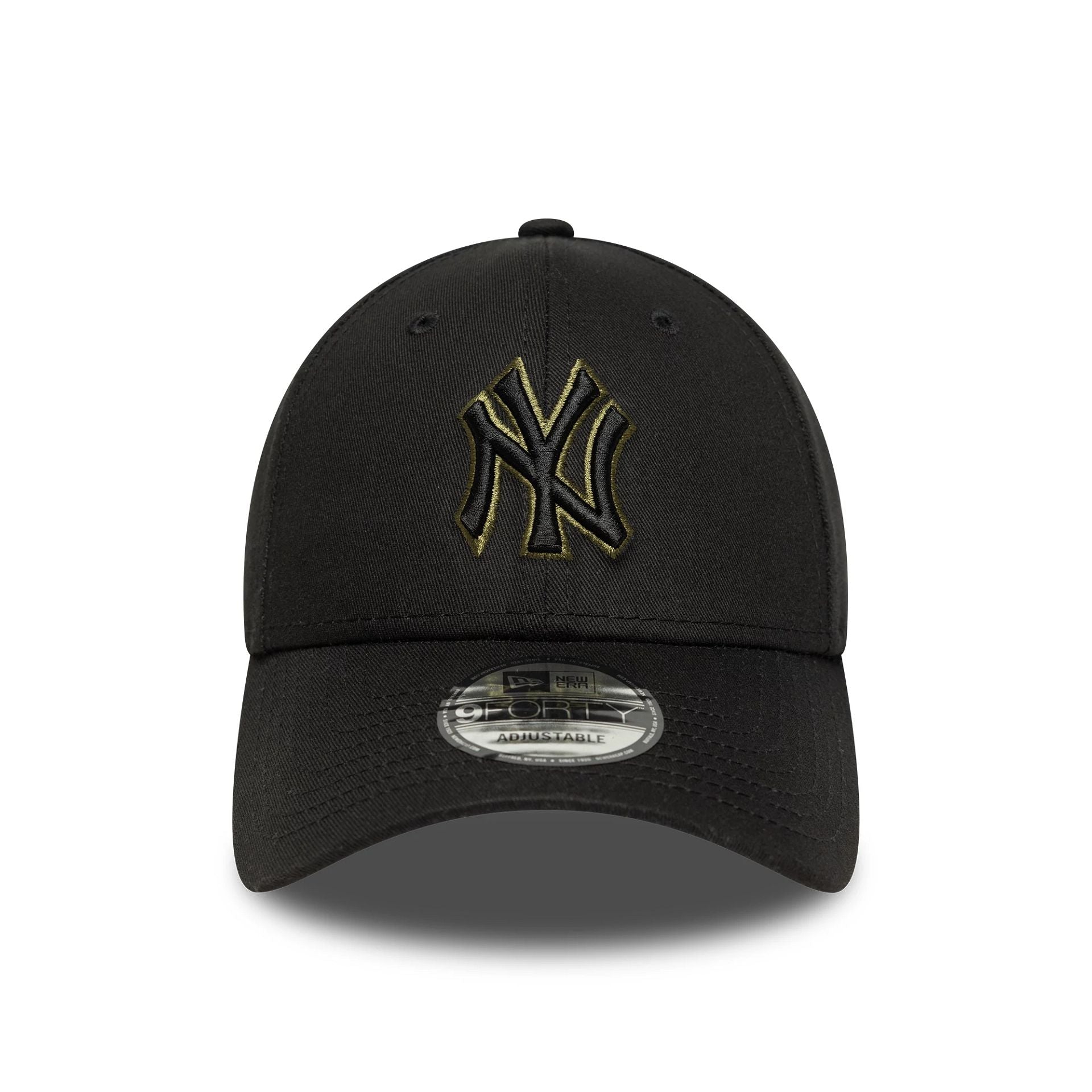 New York Yankees MLB Team Outline Black 9FORTY Adjustable Cap