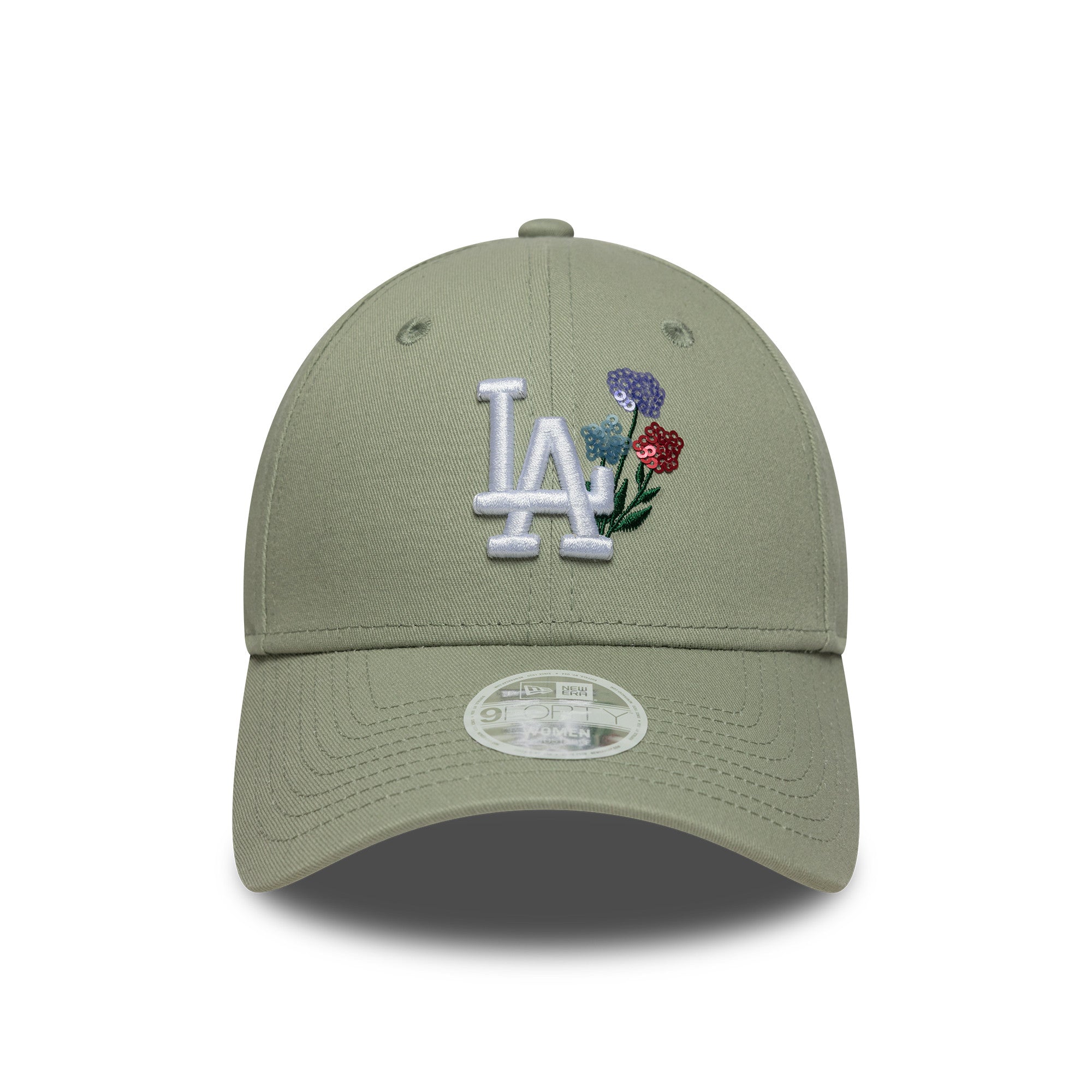 LA Dodgers Womens MLB Floral Pastel Green 9FORTY Cap