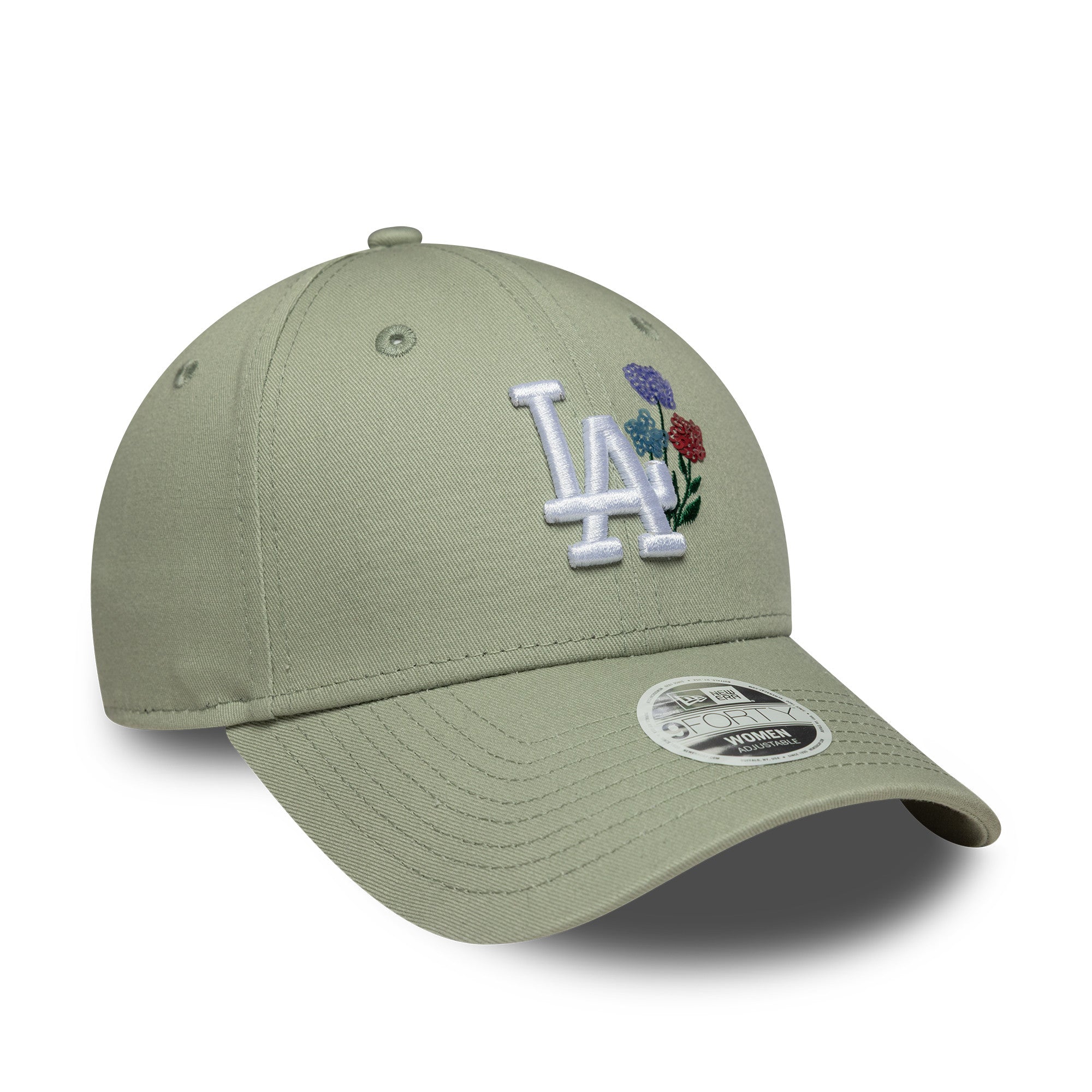 LA Dodgers Womens MLB Floral Pastel Green 9FORTY Cap