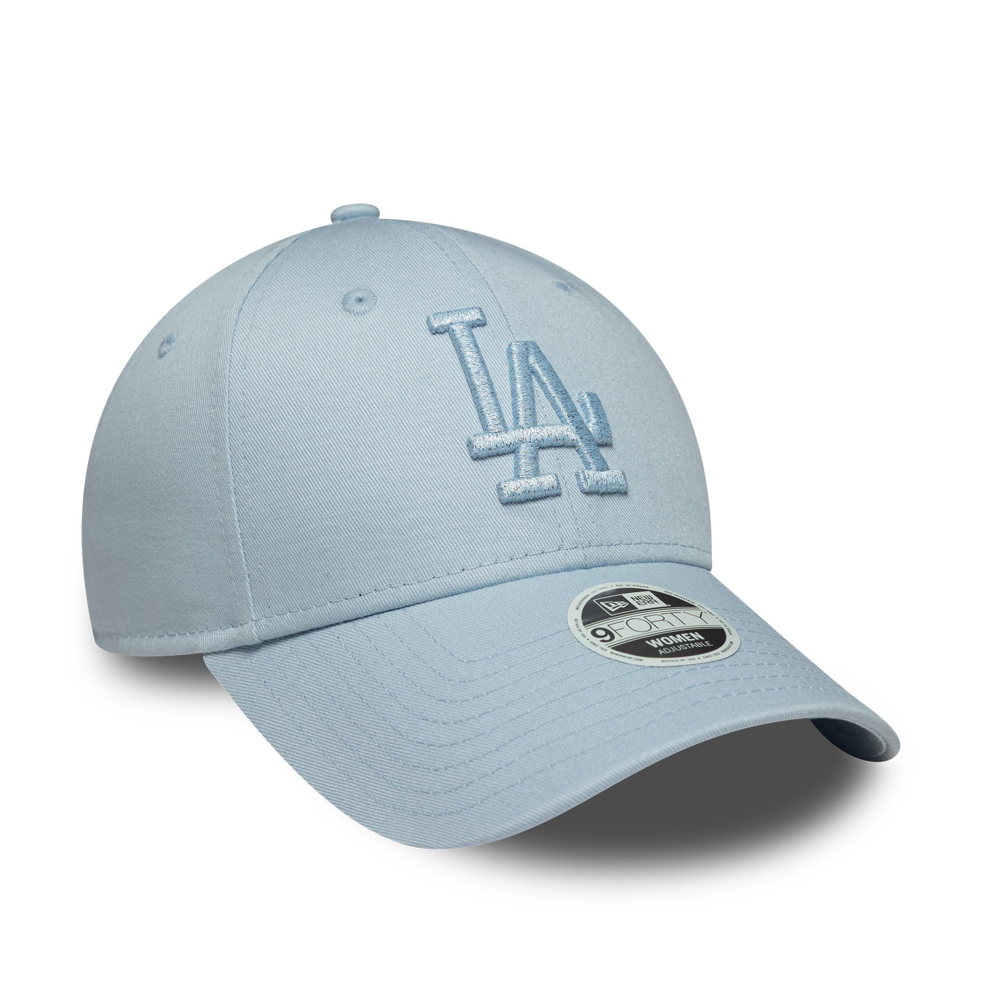 LA Dodgers Womens MLB Metallic Logo Pastel Blue 9FORTY Cap