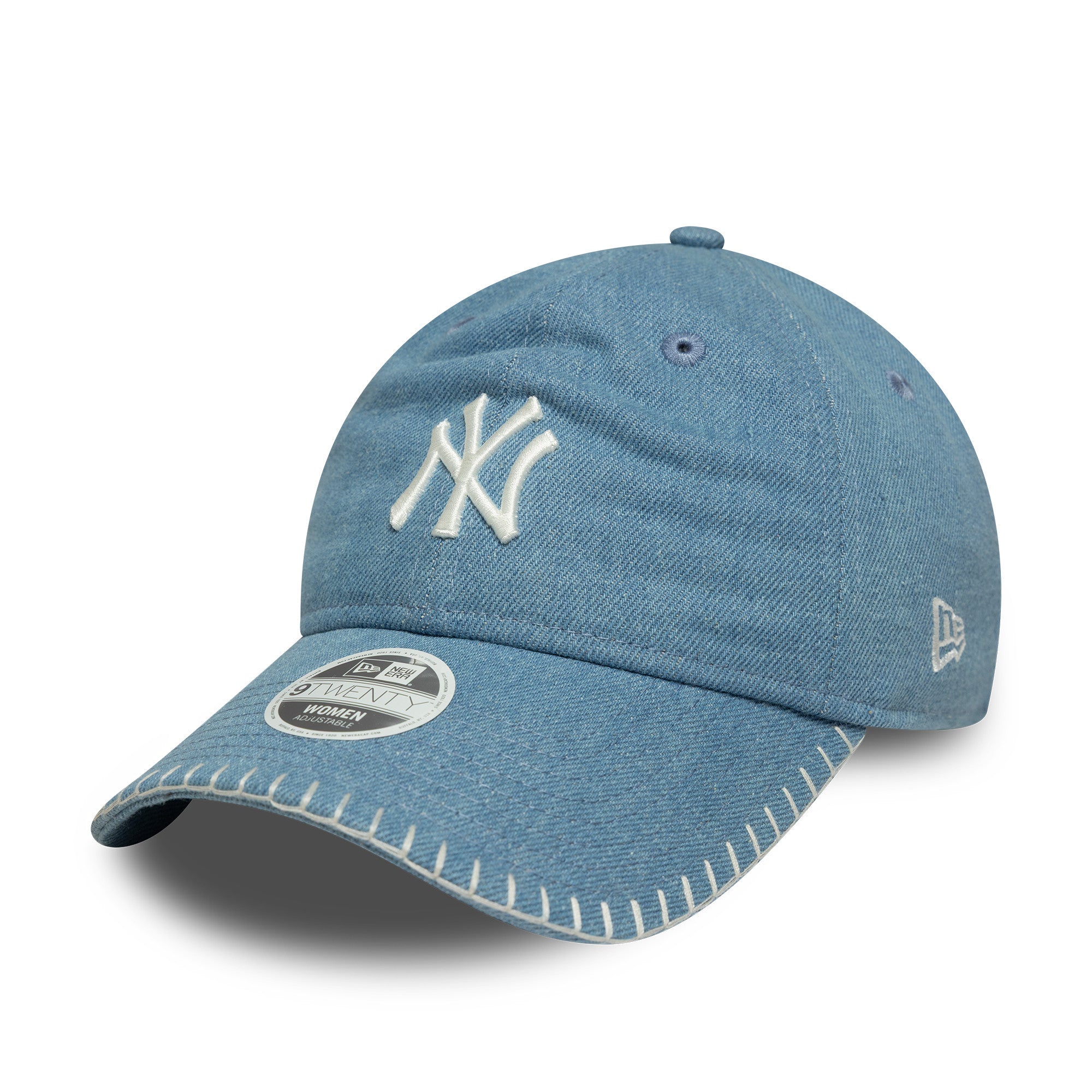 New York Yankees Womens MLB Denim Stitch Pastel Blue 9TWENTY Cap