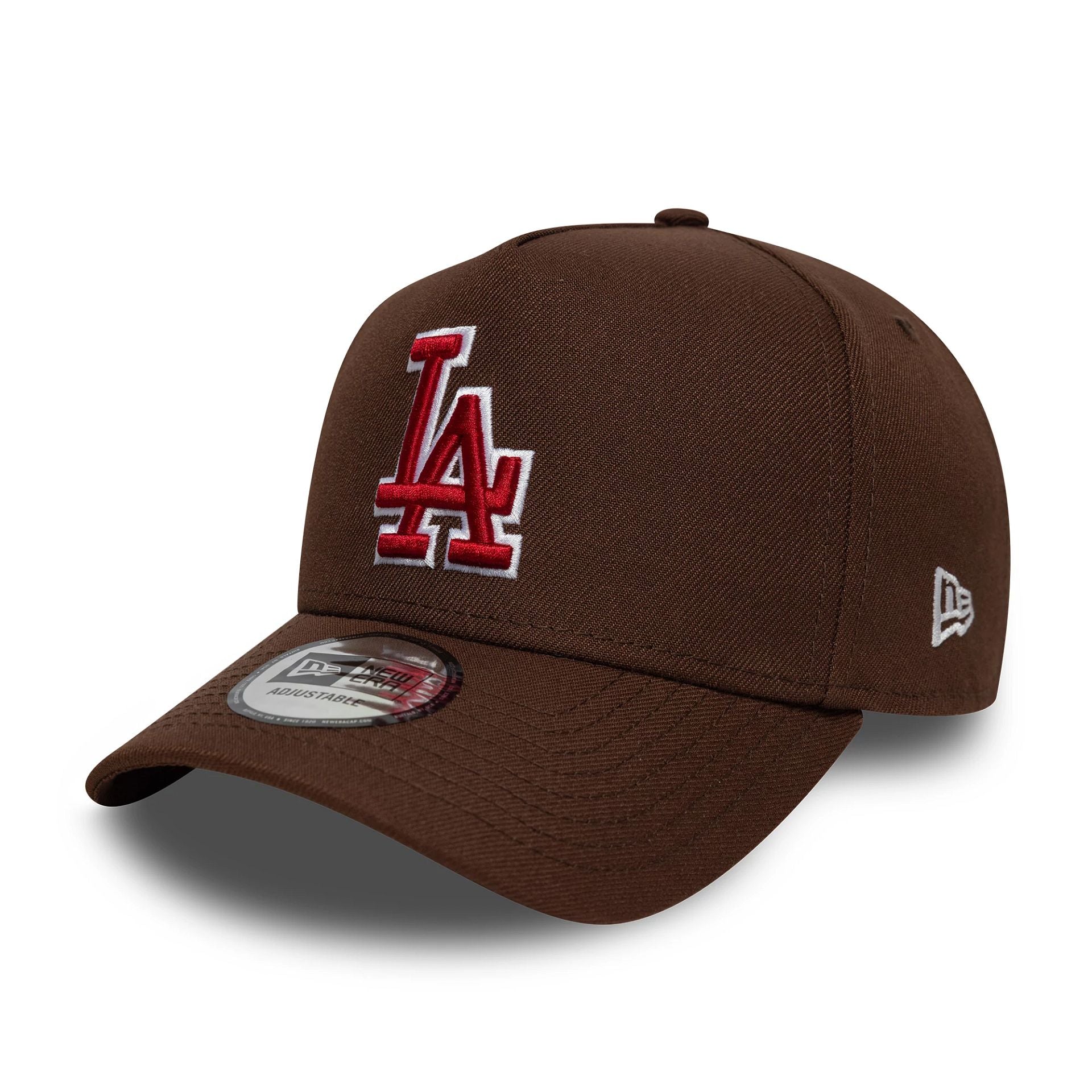 LA Dodgers MLB Outline Script Brown 9FORTY E-Frame Cap