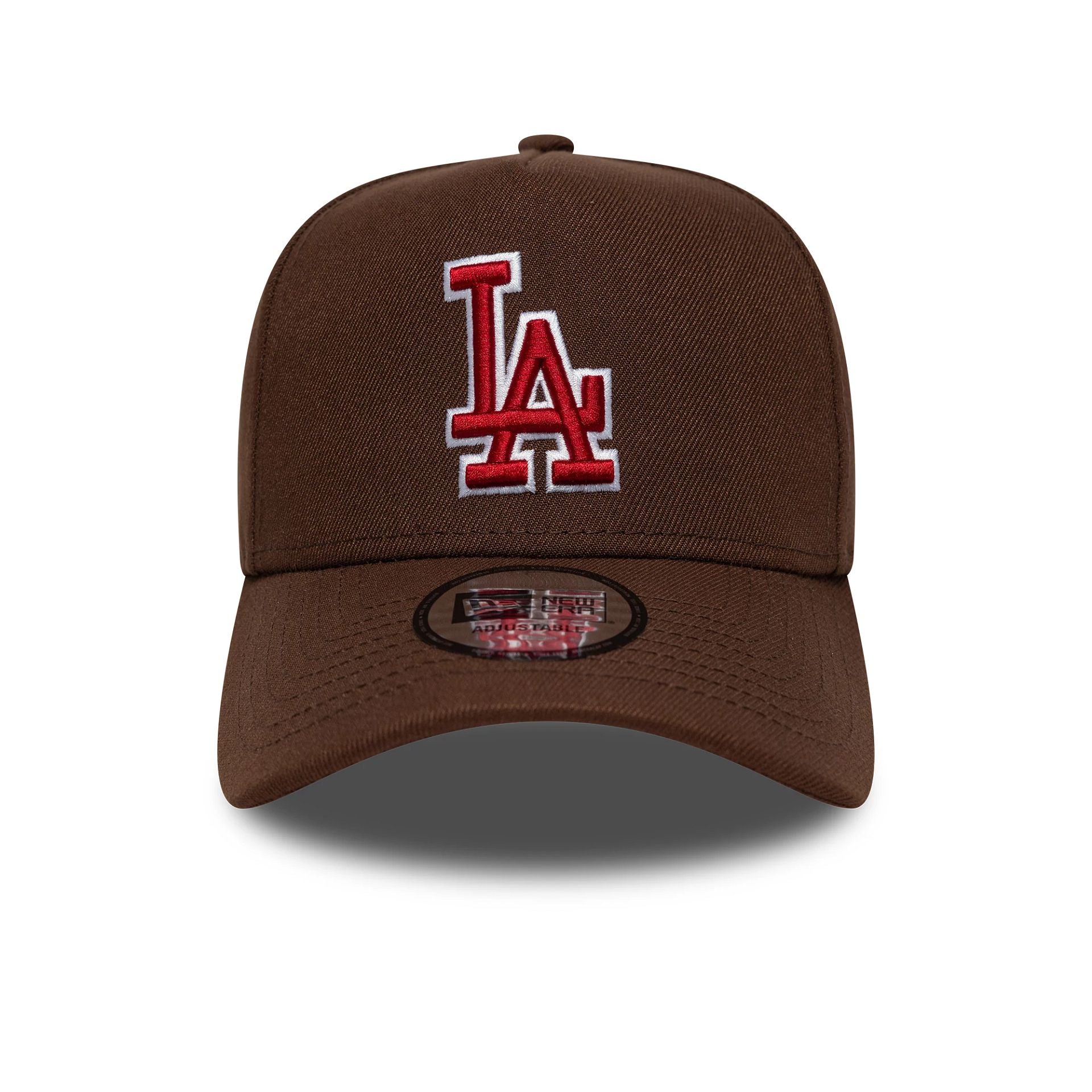 LA Dodgers MLB Outline Script Brown 9FORTY E-Frame Cap