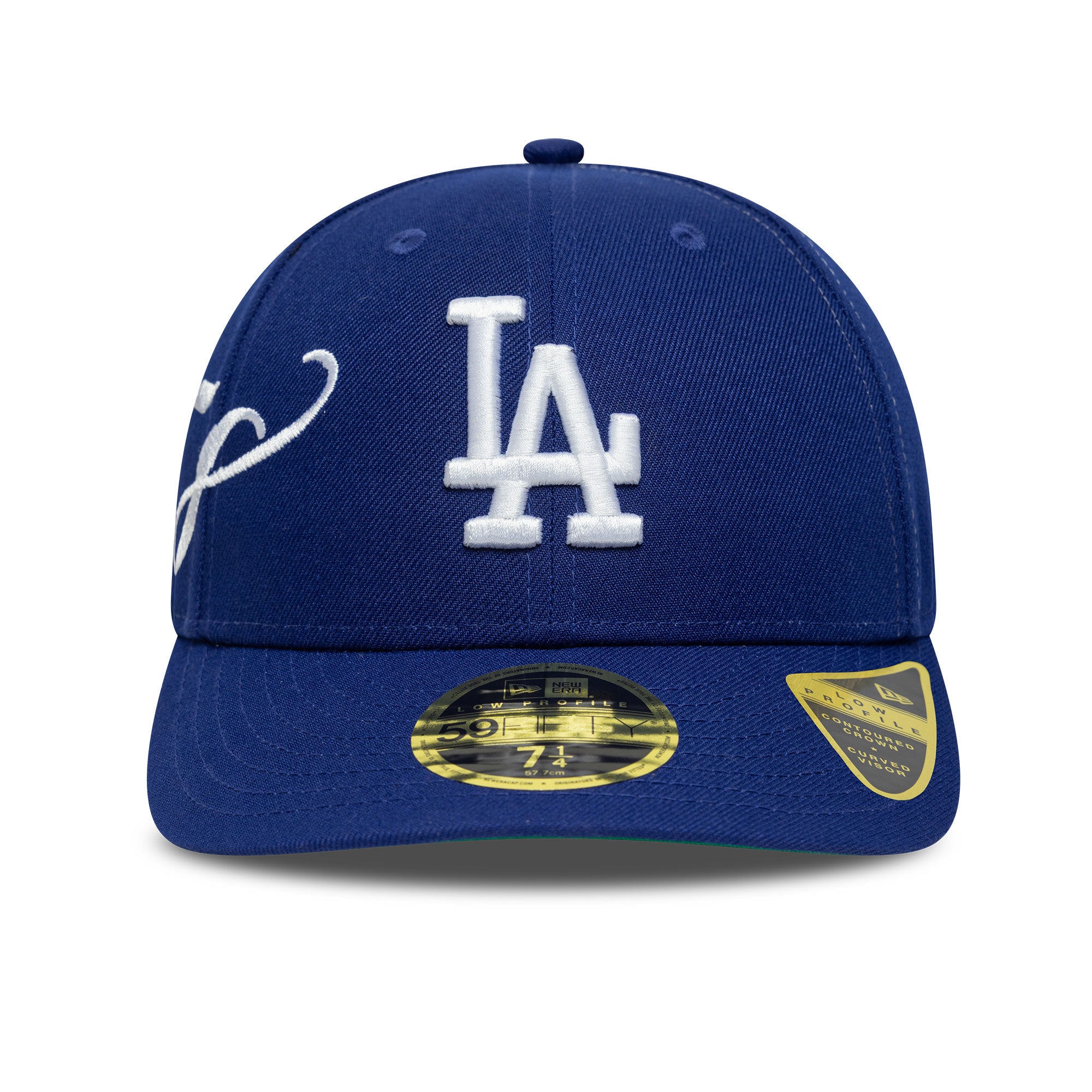 LA Dodgers MLB Est Script Dark Blue Low Profile 59FIFTY Fitted Cap