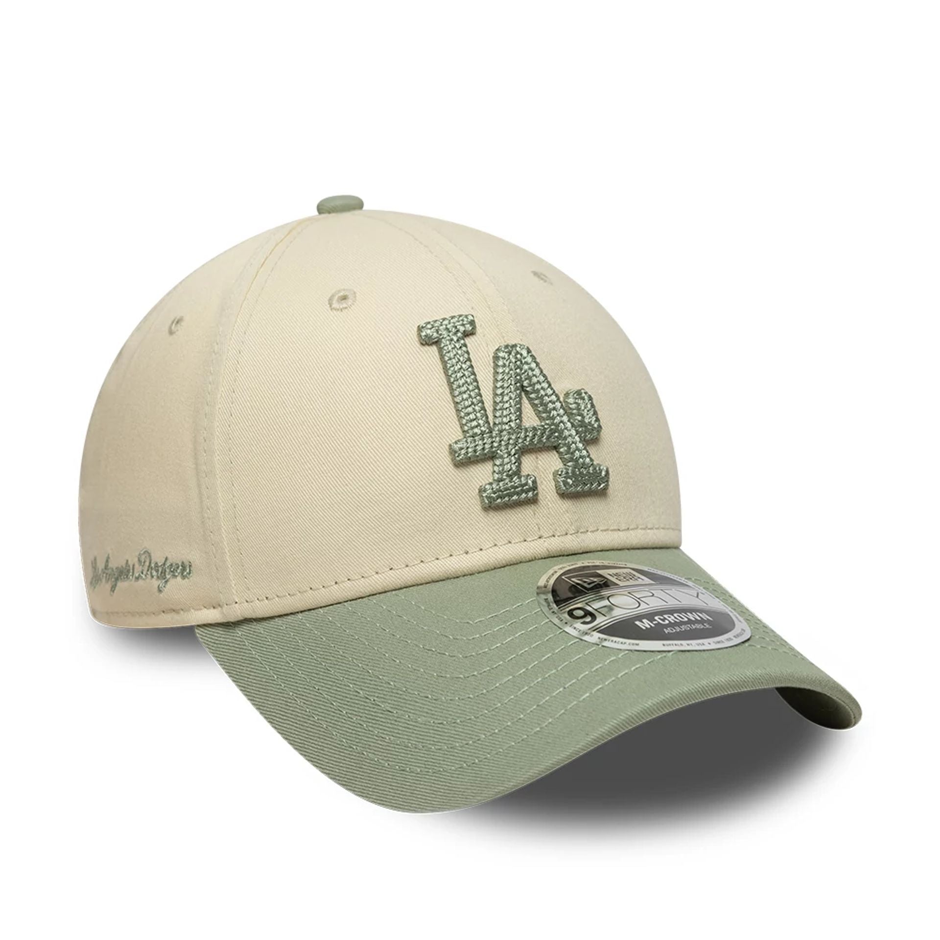 LA Dodgers MLB Side Script Cream 9FORTY M-Crown Adjustable Cap
