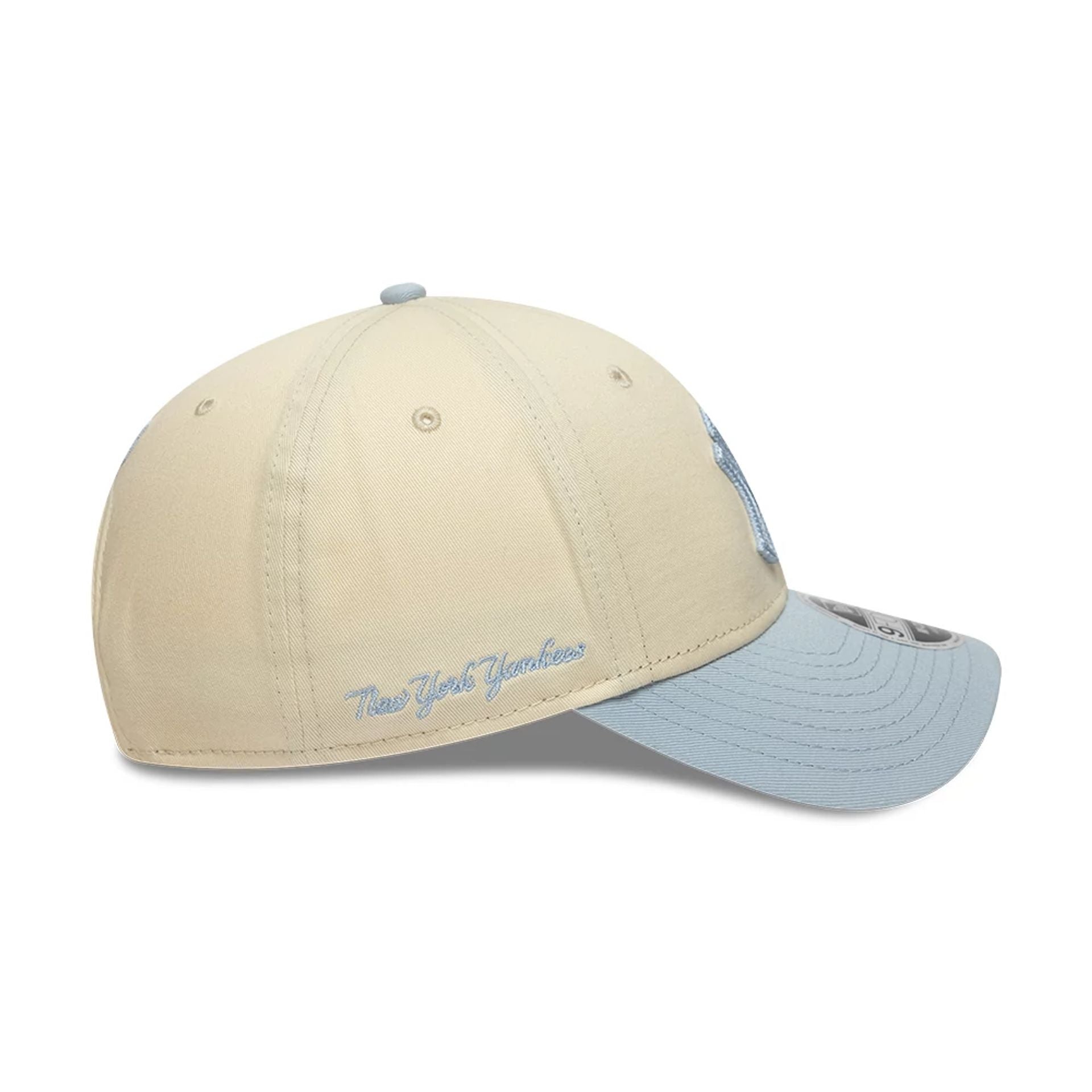 New York Yankees MLB Side Script Cream 9FORTY M-Crown Adjustable Cap