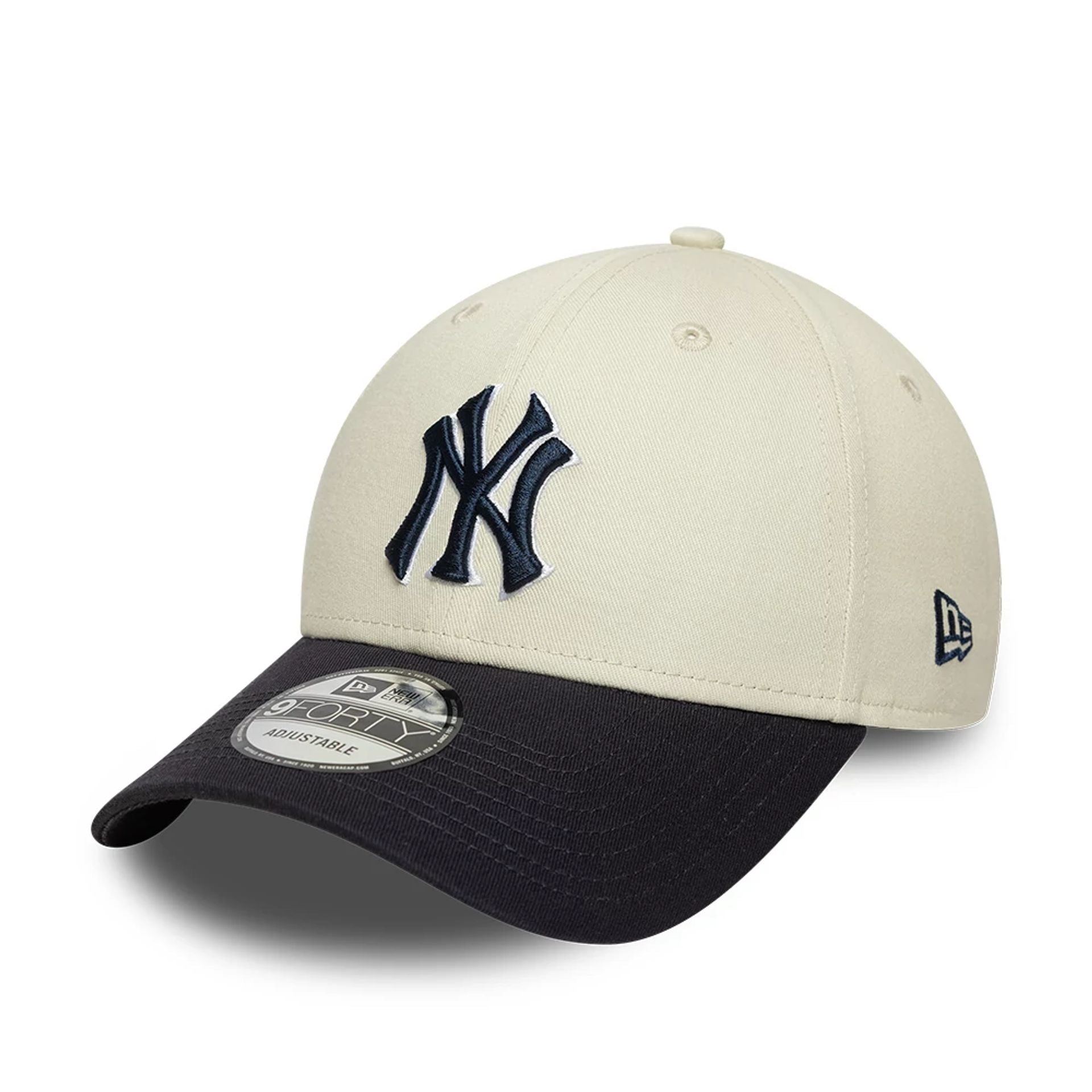 New York Yankees MLB World Series Patch Cream 9FORTY Adjustable Cap