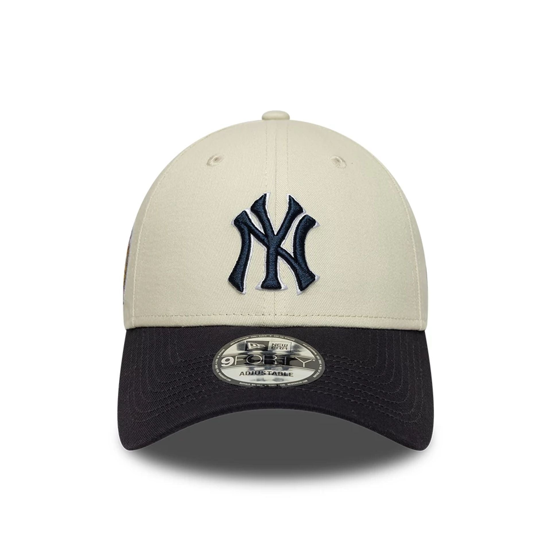 New York Yankees MLB World Series Patch Cream 9FORTY Adjustable Cap