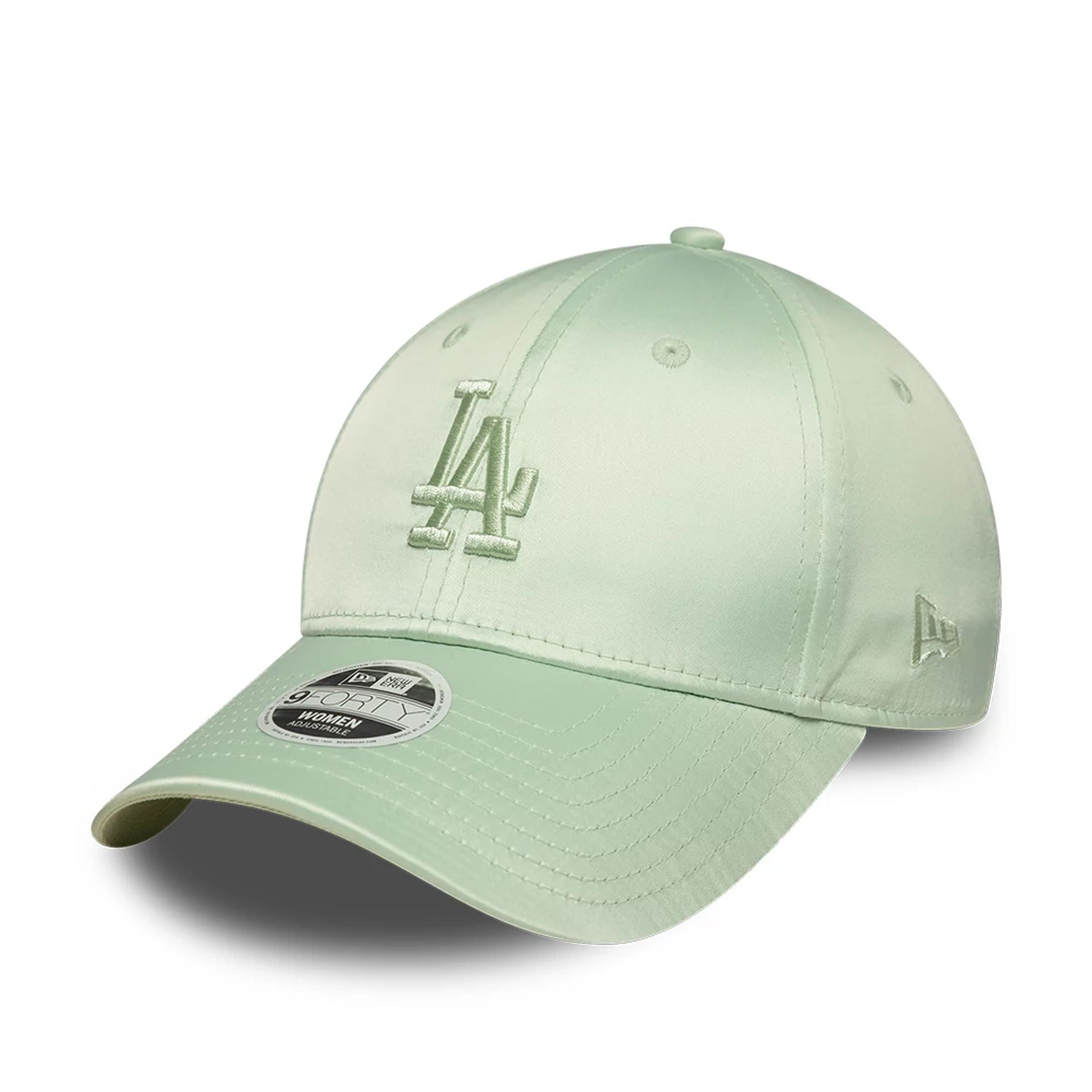 LA Dodgers Womens MLB Satin Bow Back Pastel Green 9FORTY Adjustable Cap