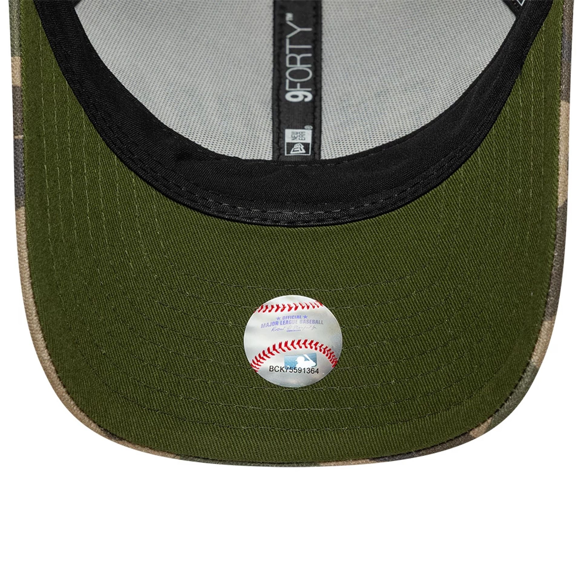 New York Yankees MLB Wordmark Woodland Camo 9FORTY M-Crown Adjustable Cap