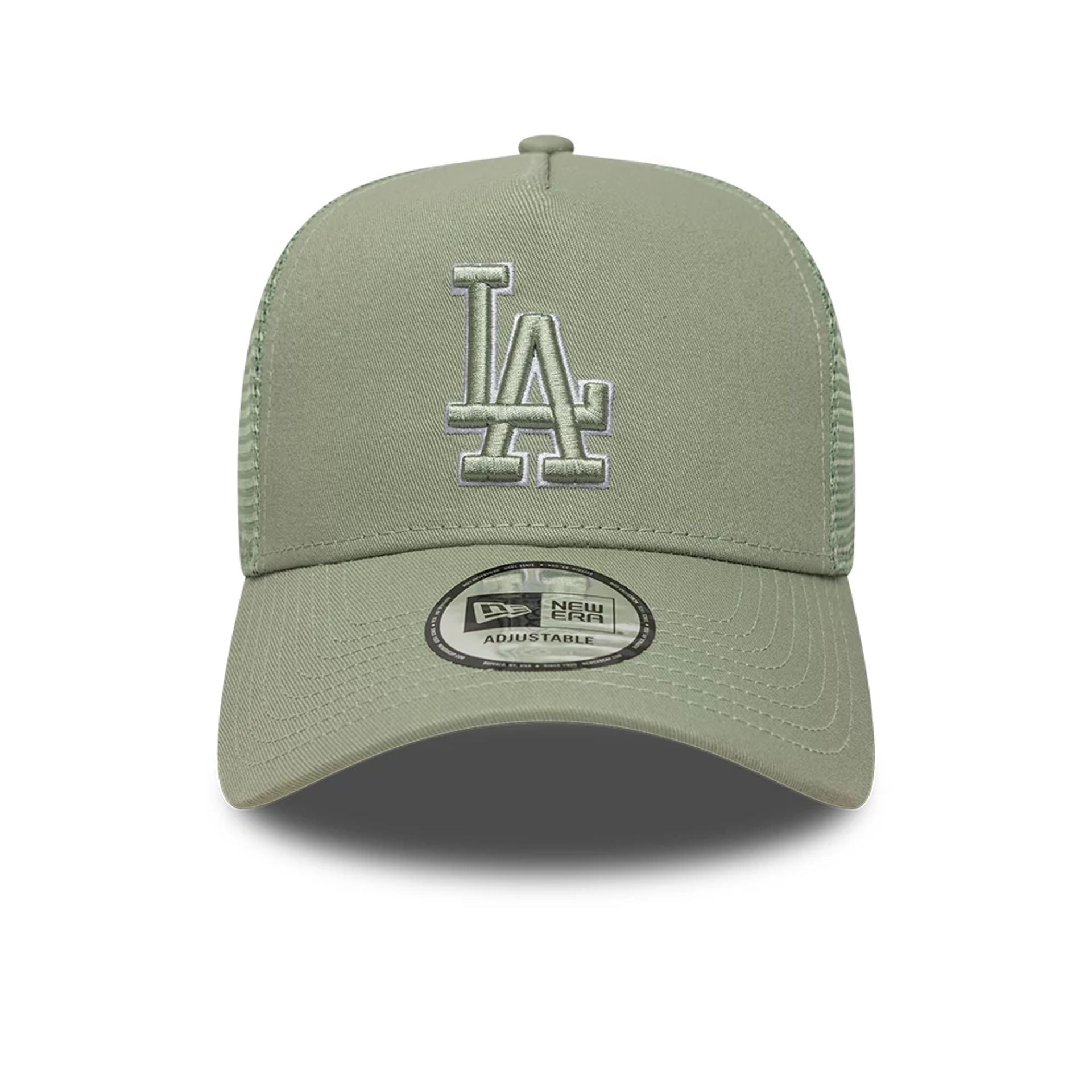 LA Dodgers MLB Outline Pastel Green 9FORTY E-Frame Trucker Adjustable Cap