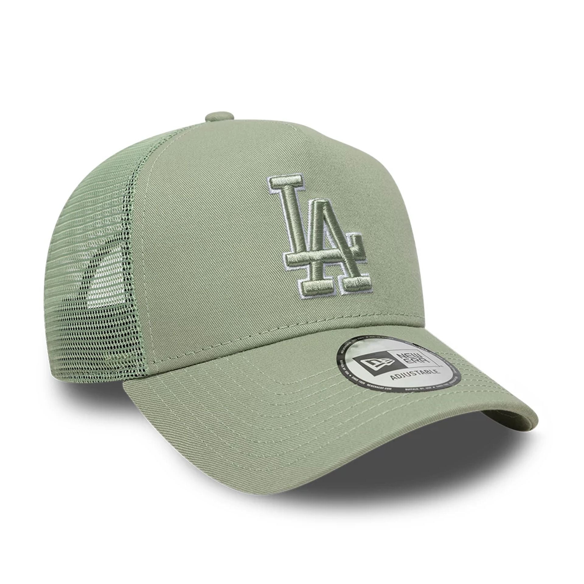 LA Dodgers MLB Outline Pastel Green 9FORTY E-Frame Trucker Adjustable Cap