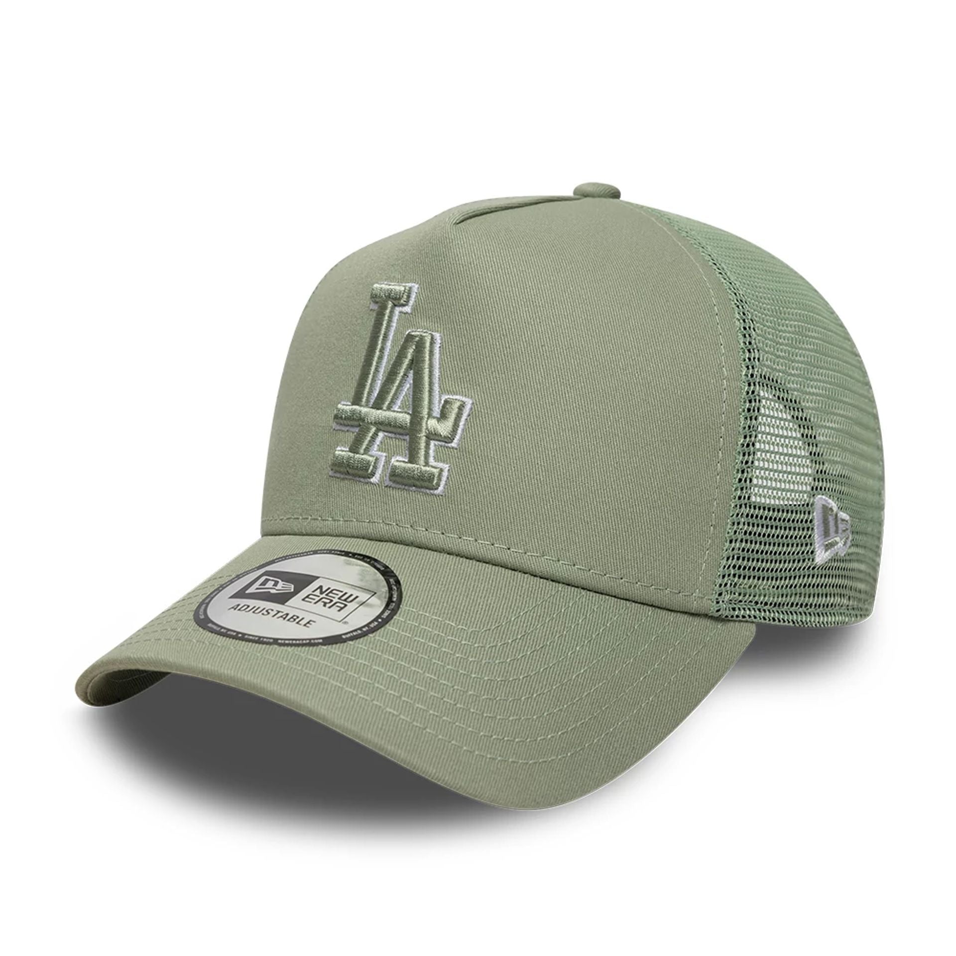 LA Dodgers MLB Outline Pastel Green 9FORTY E-Frame Trucker Adjustable Cap