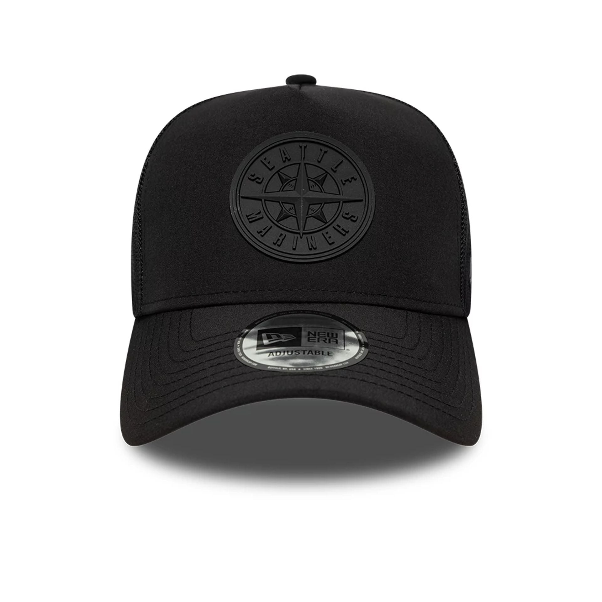 Seattle Mariners MLB Sport Black 9FORTY A-Frame Trucker Adjustable Cap