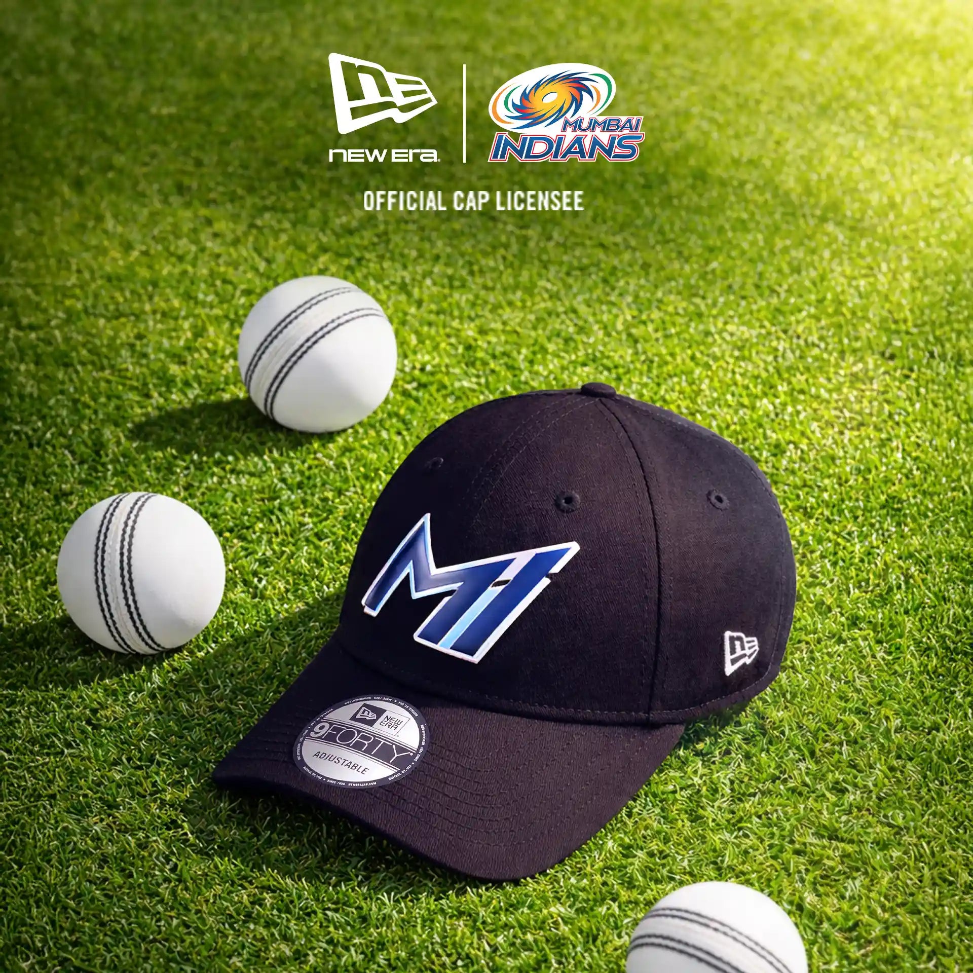 Official Mumbai Indians Navy Iridescent Logo New Era 9FORTY Fan Cap