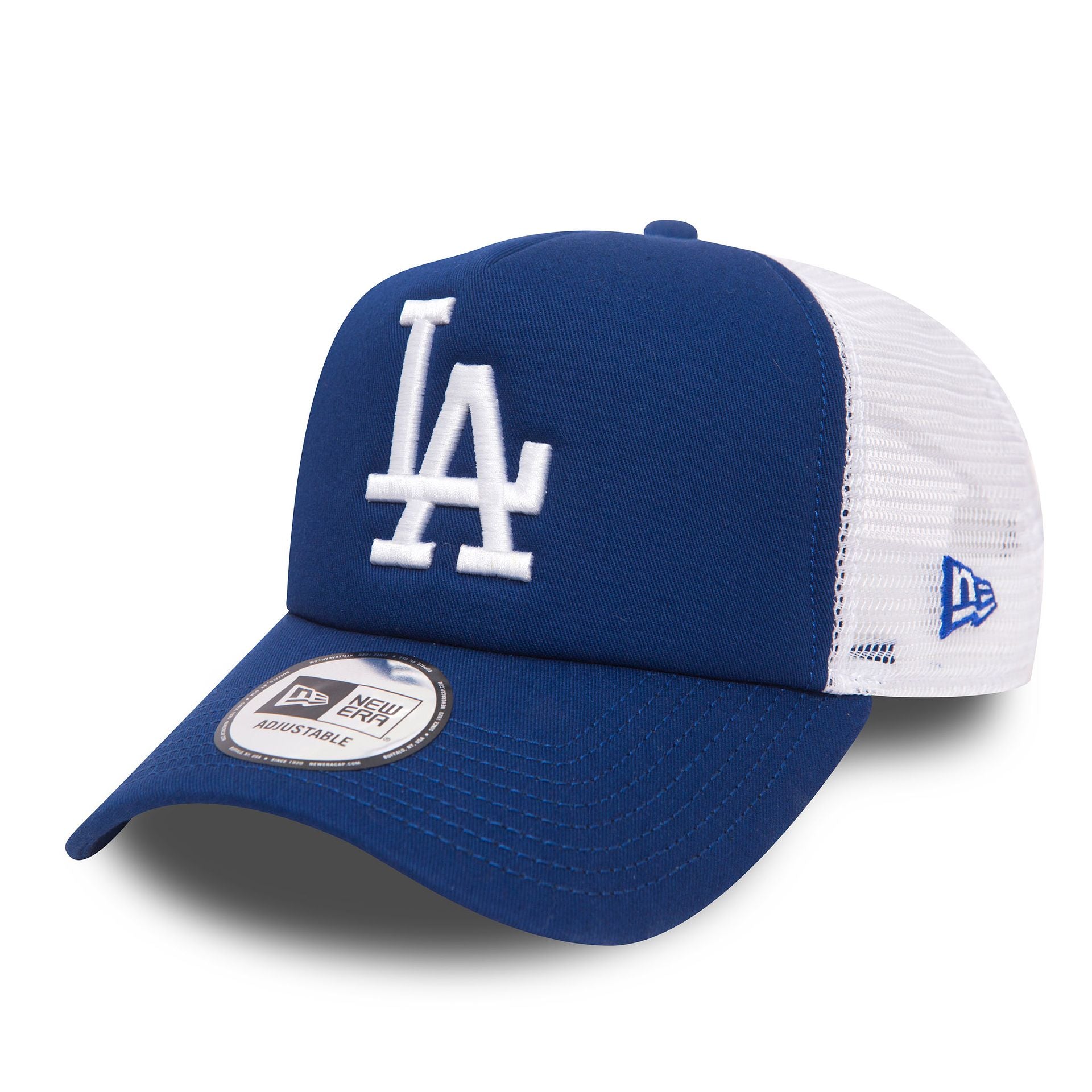LA Dodgers Clean Blue A-Frame Trucker Snapback Cap