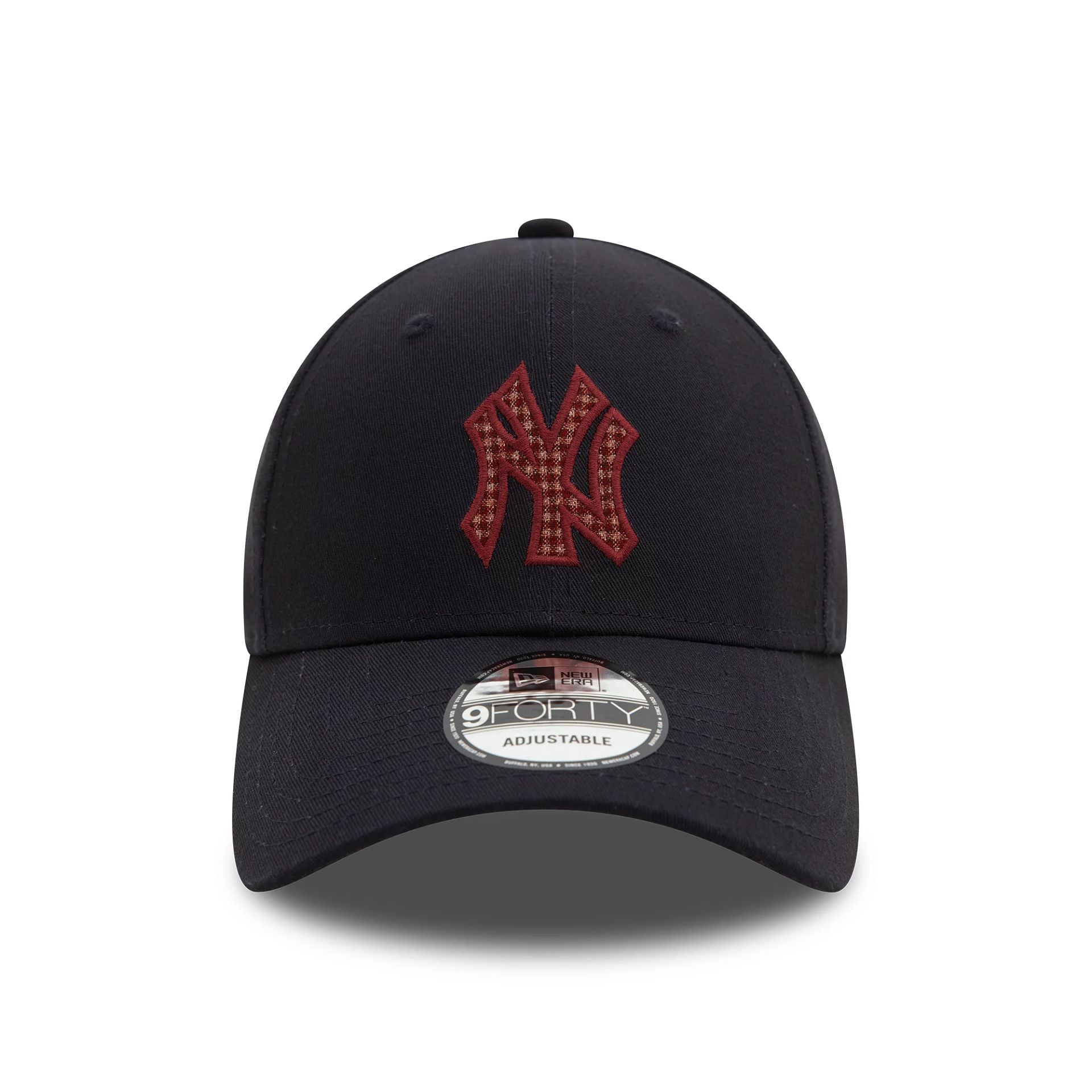 New York Yankees Check Infill Navy 9FORTY Adjustable Cap