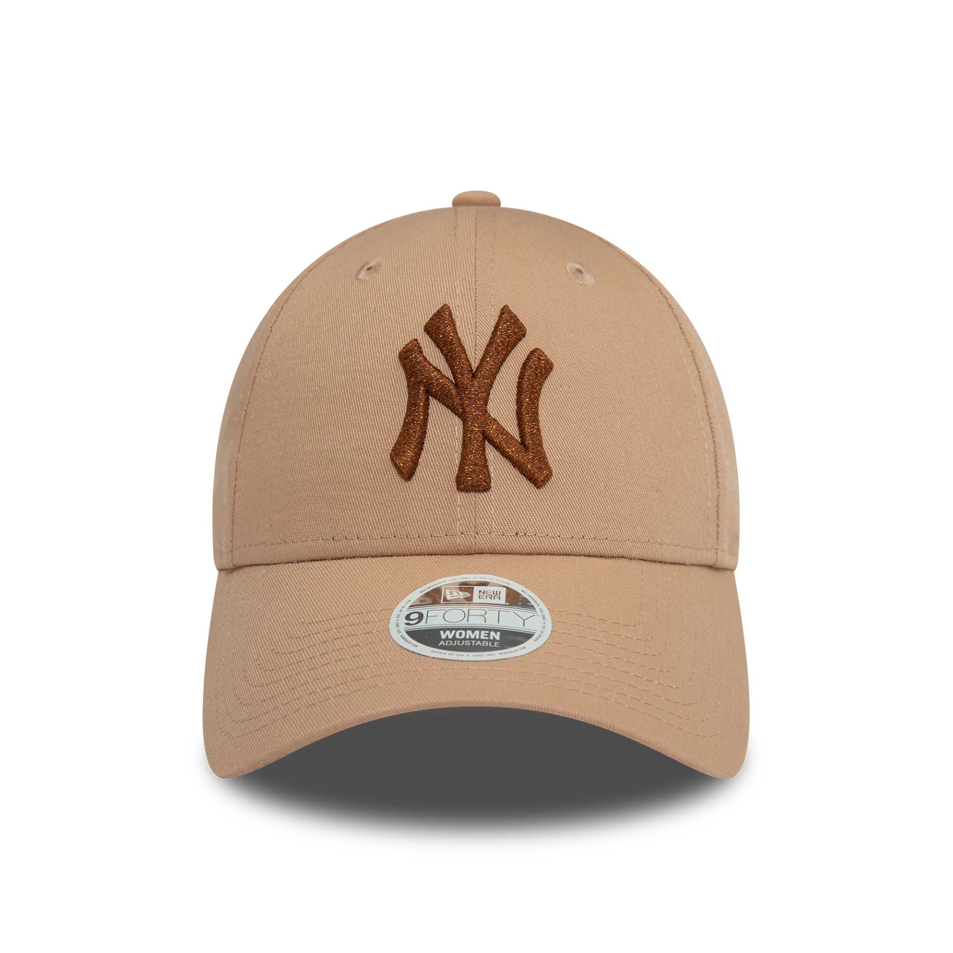 New York Yankees Womens Metallic Beige 9FORTY Cap