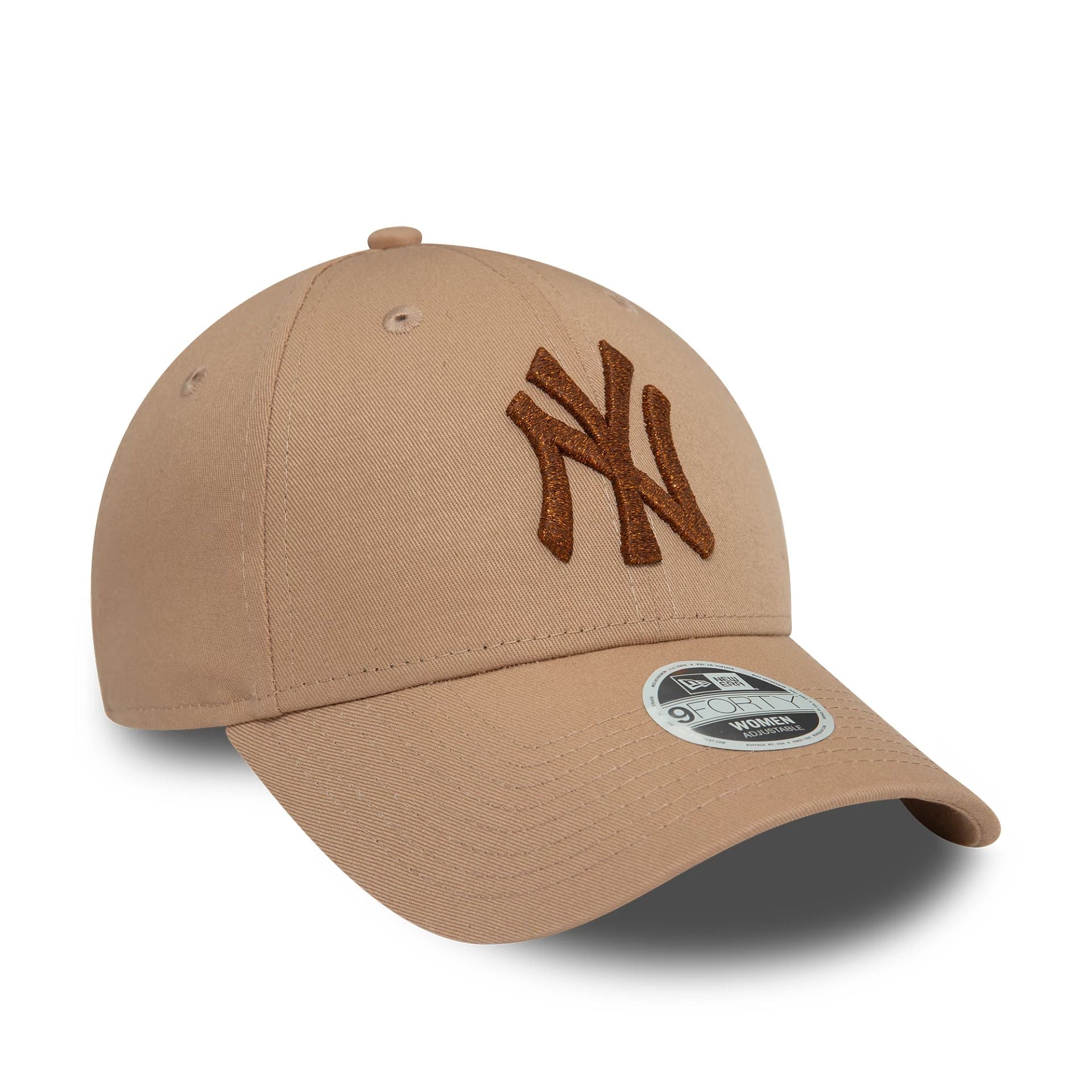New York Yankees Womens Metallic Beige 9FORTY Cap