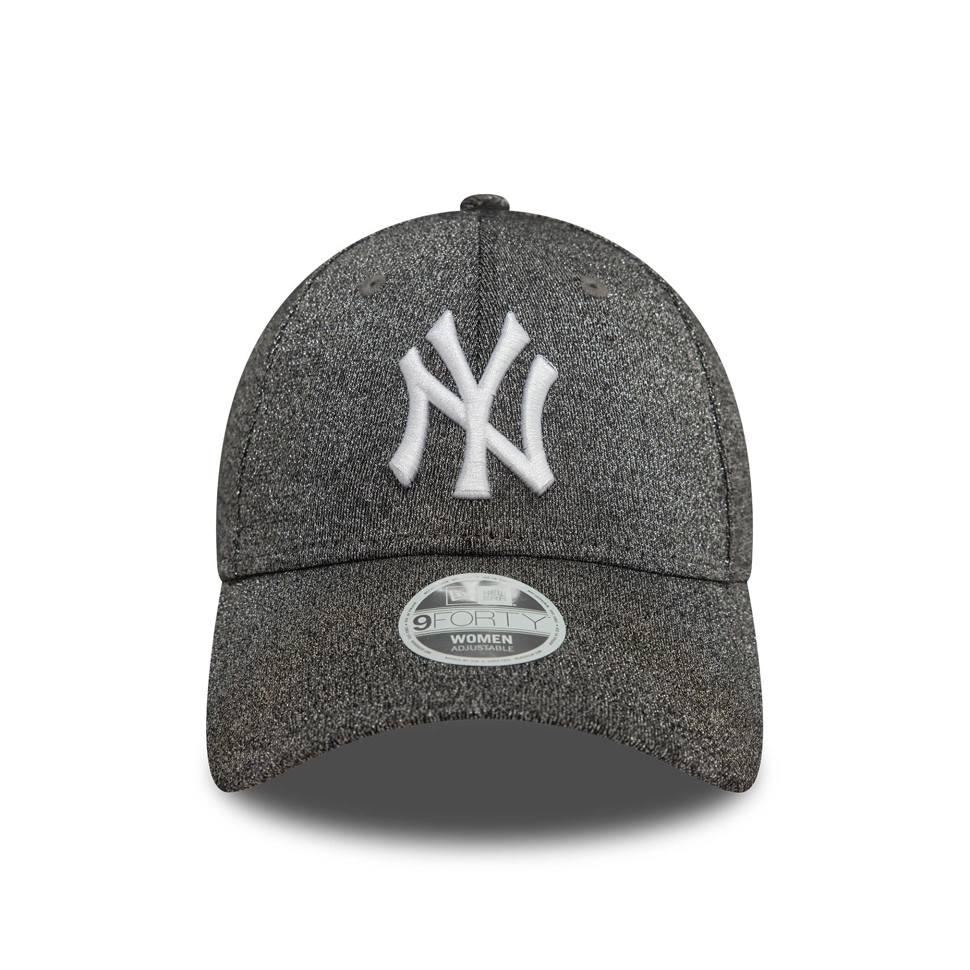 New York Yankees Womens Glitter Black 9FORTY Adjustable Cap